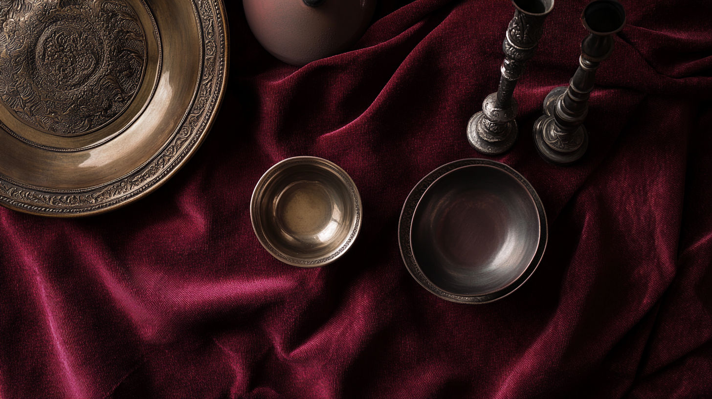 Collection of rare antique pewter plates and serving pieces