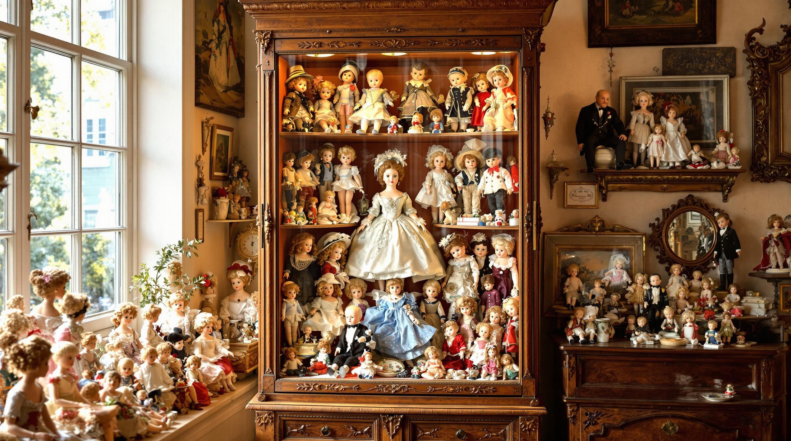 Antique porcelain doll with maker’s mark and original clothing