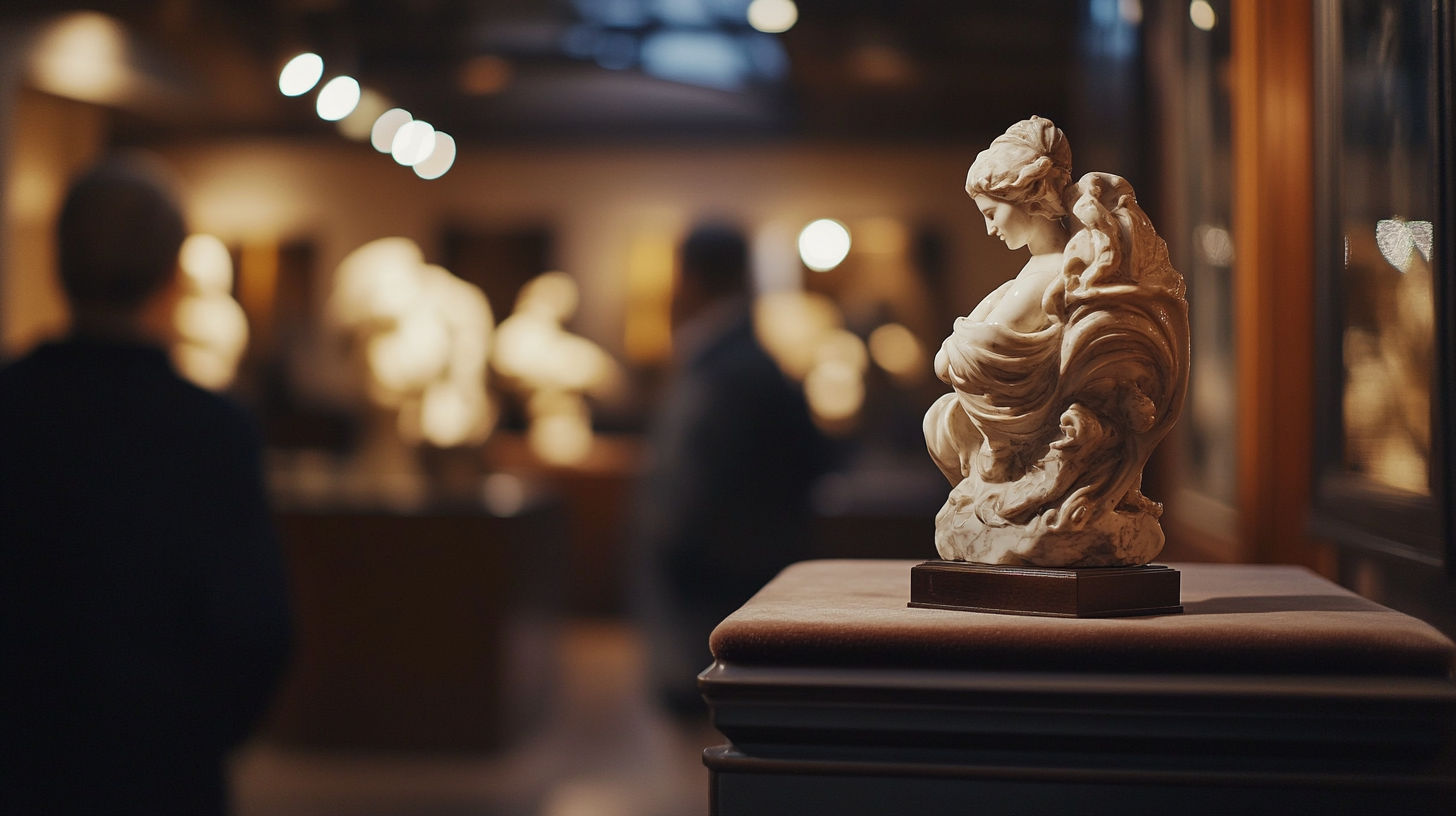 Close-up of porcelain figurine base showing authenticated maker’s mark