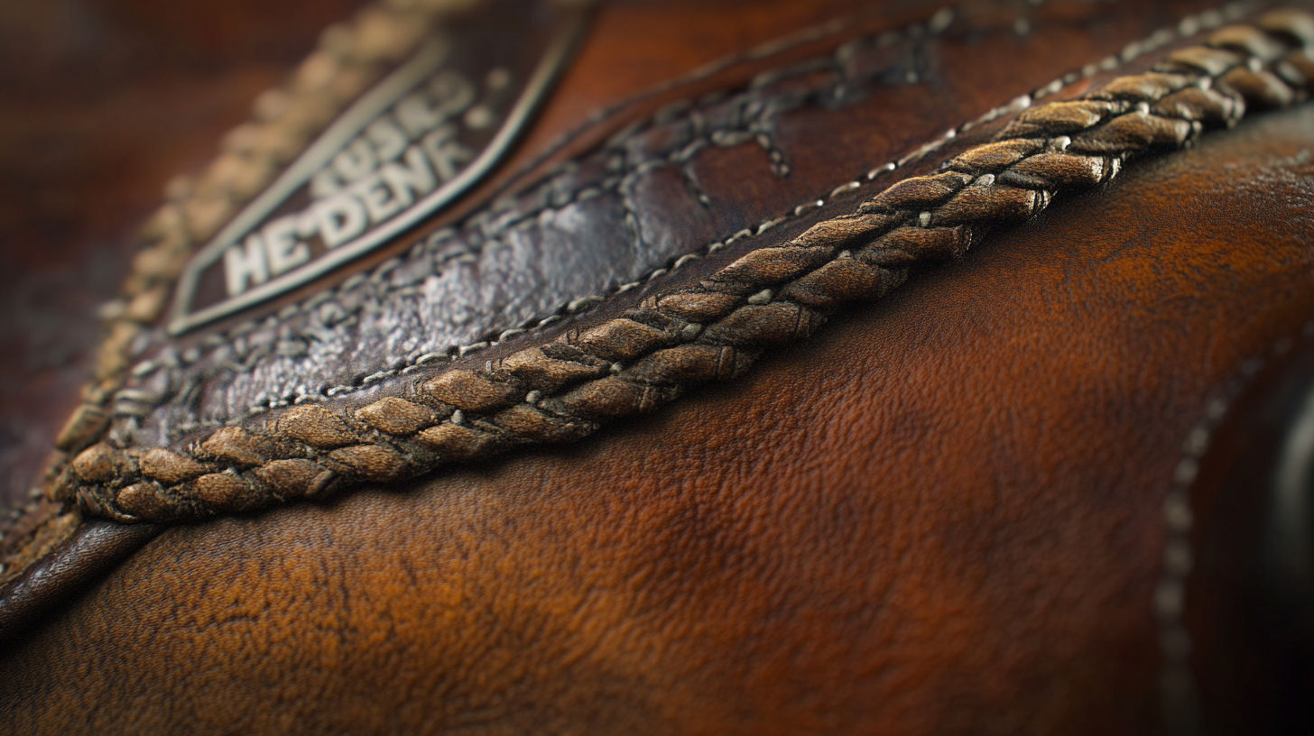 Antique saddle displayed as decorative piece in Western-themed interior