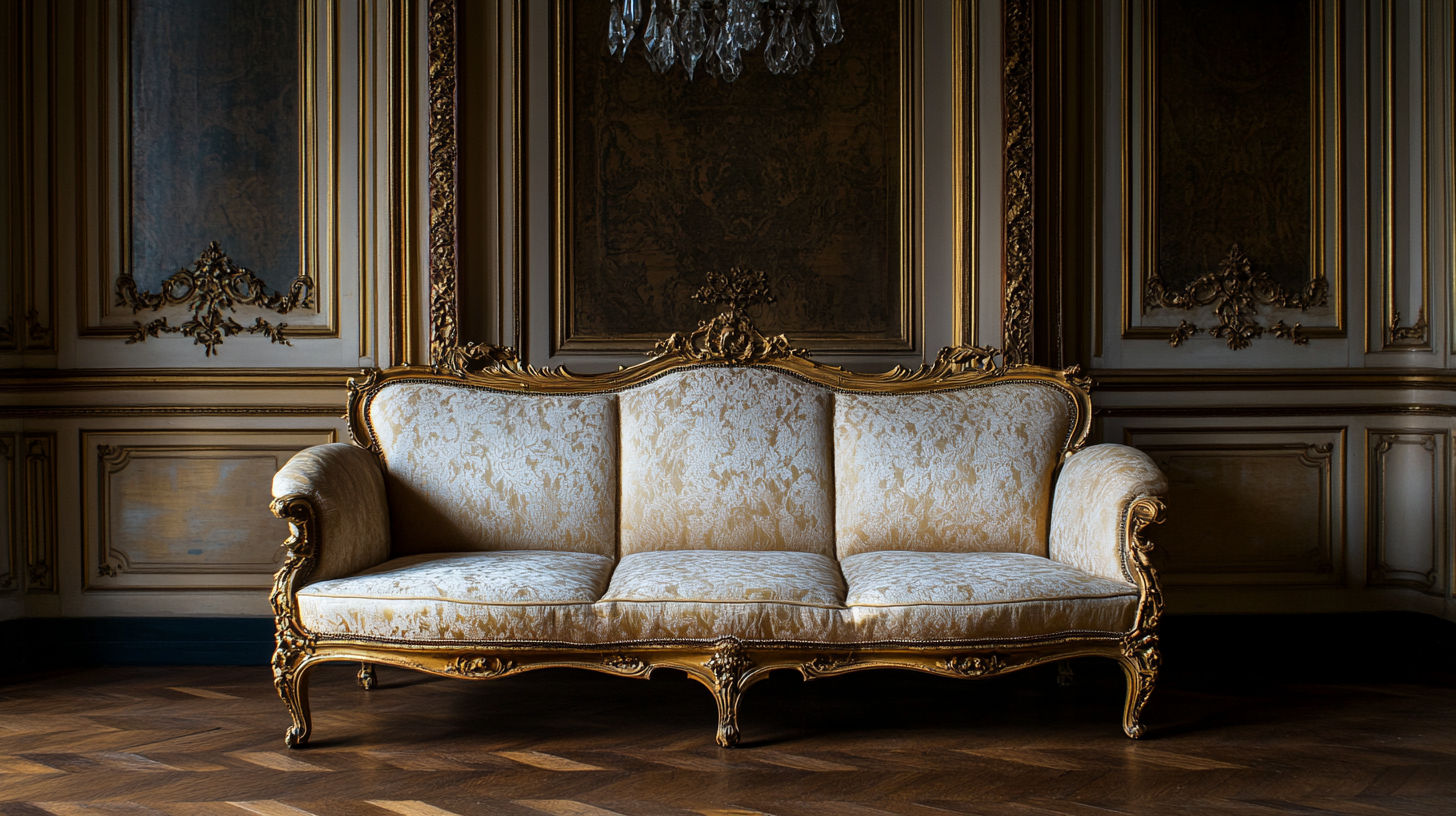 Edwardian period antique settee with delicate inlay work and original hardware