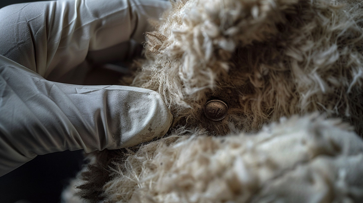 Vintage teddy bear showing facial characteristics and limb construction
