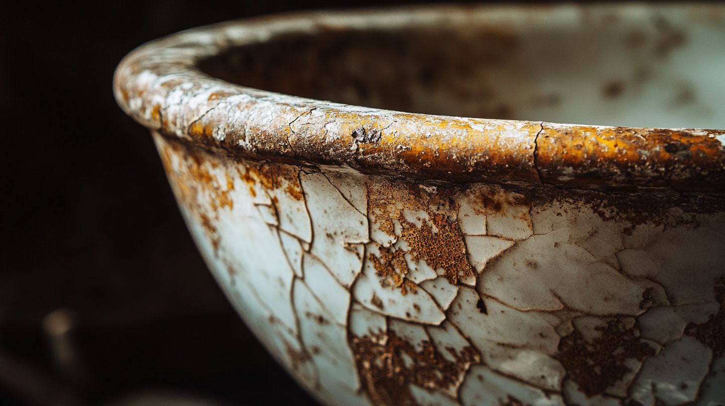 Rare blue and white Victorian wash basin and pitcher set displayed in an antique setting