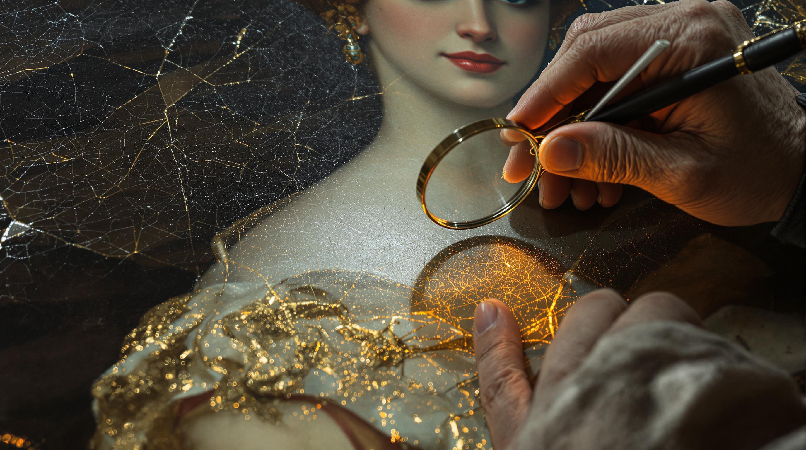 Person submitting artwork photos for online appraisal service