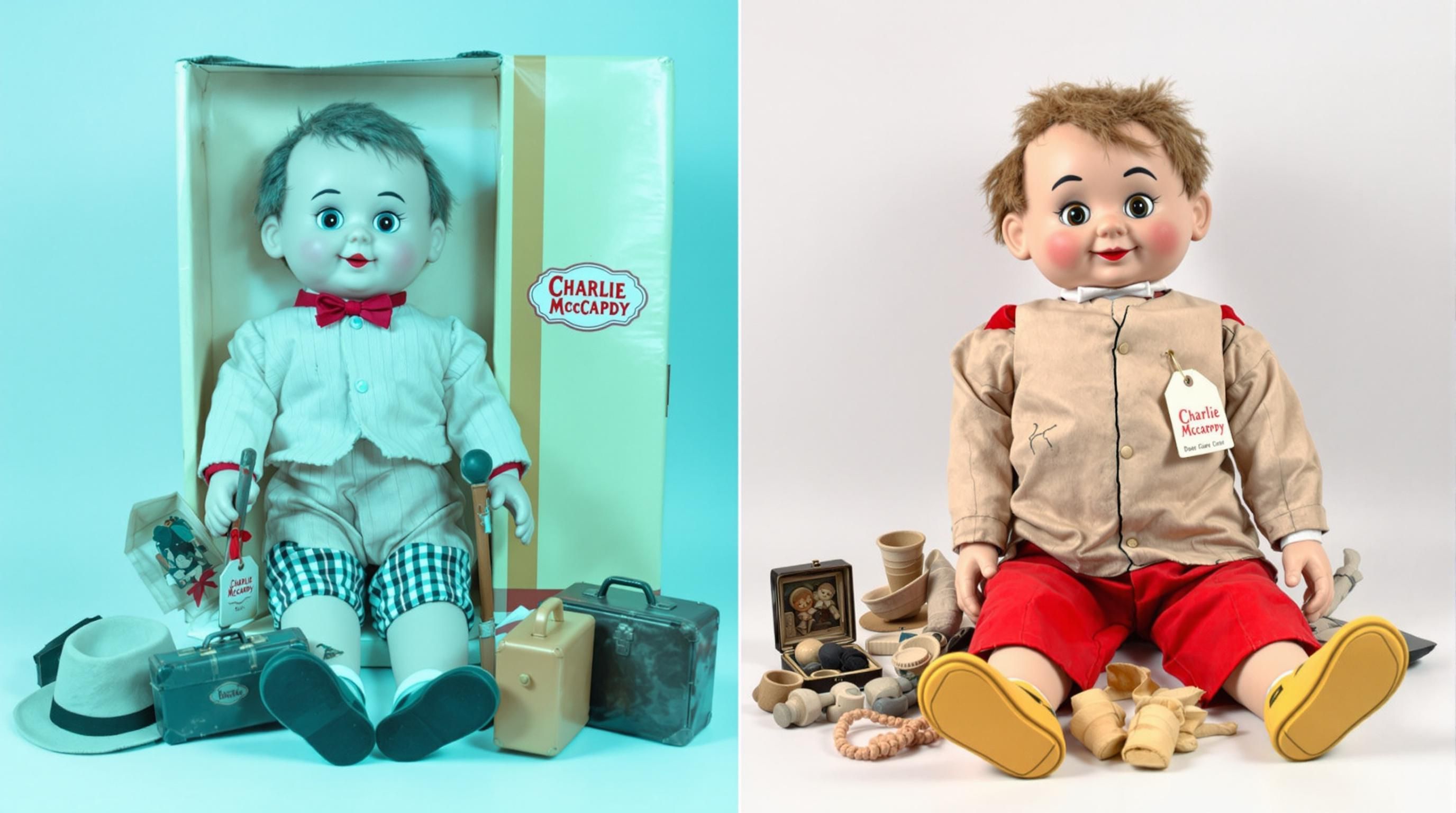 Charlie McCarthy doll in excellent condition with original accessories increasing its value
