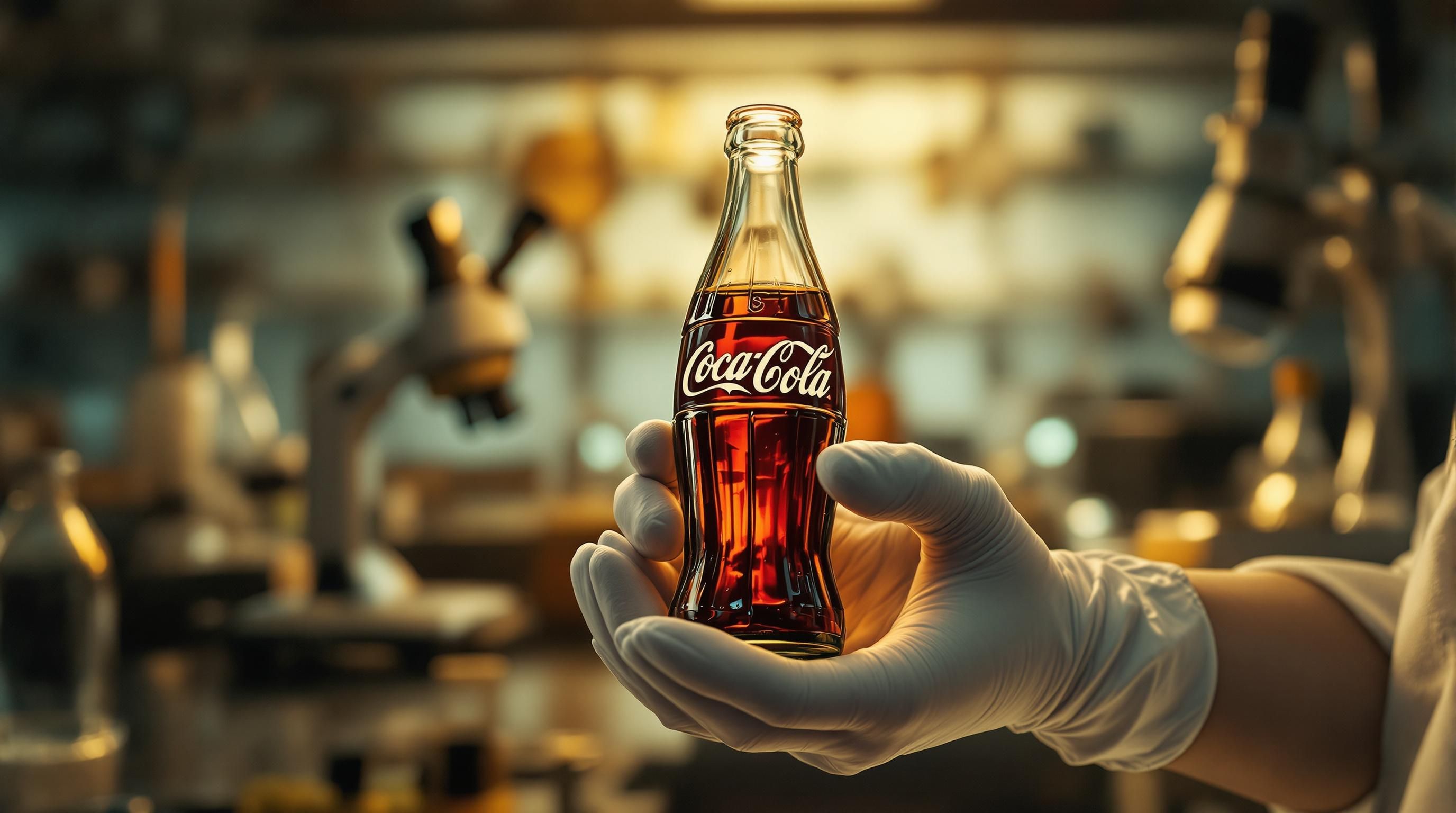 Close-up of Coca-Cola bottle base showing patent date and embossing details used for identification