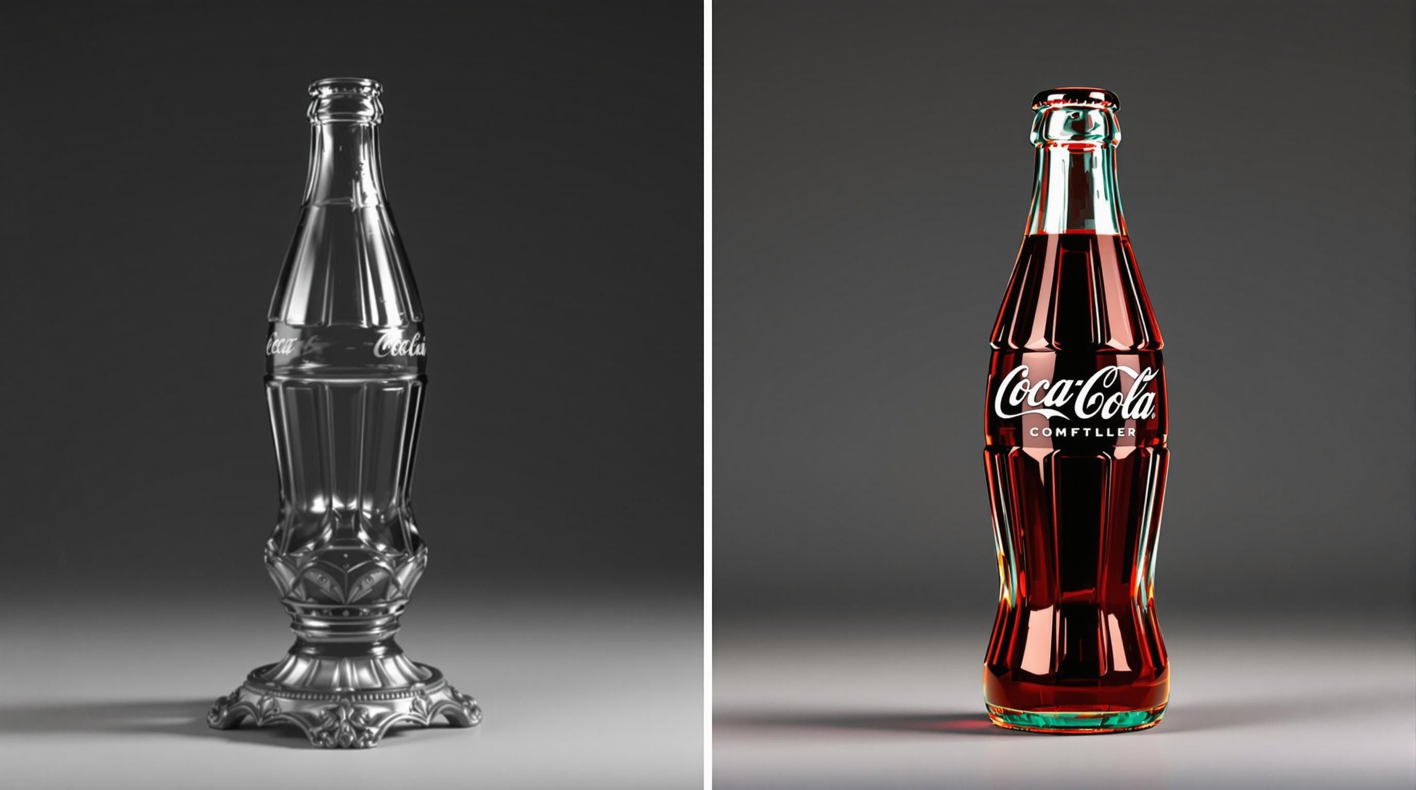 Display of valuable Coca-Cola bottles being showcased at a collector’s convention or auction