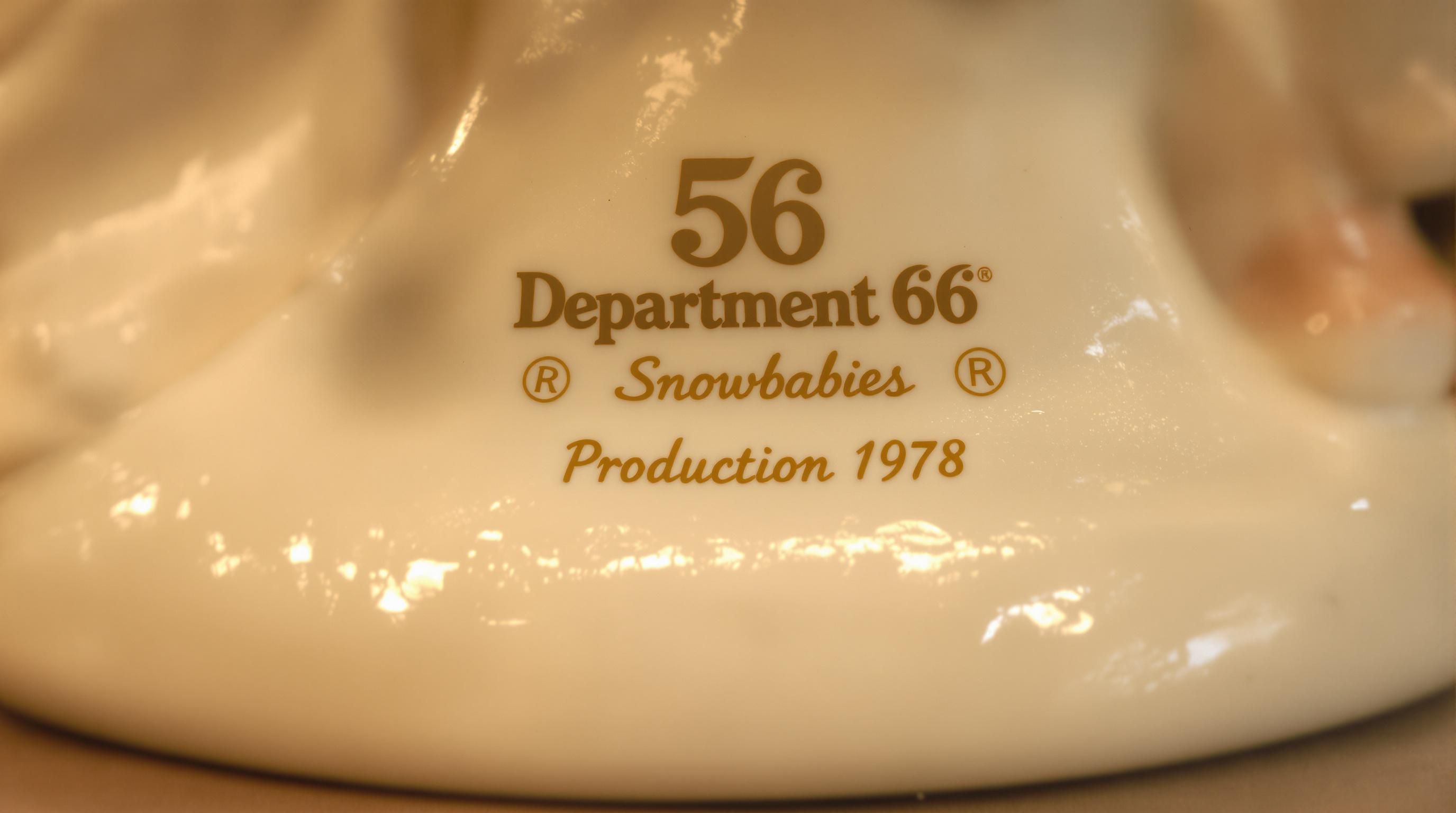 Department 56 Snowbabies collection showing multiple figurines displayed together