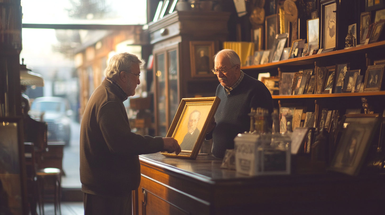 Auction house experts evaluating antiques during a free appraisal day