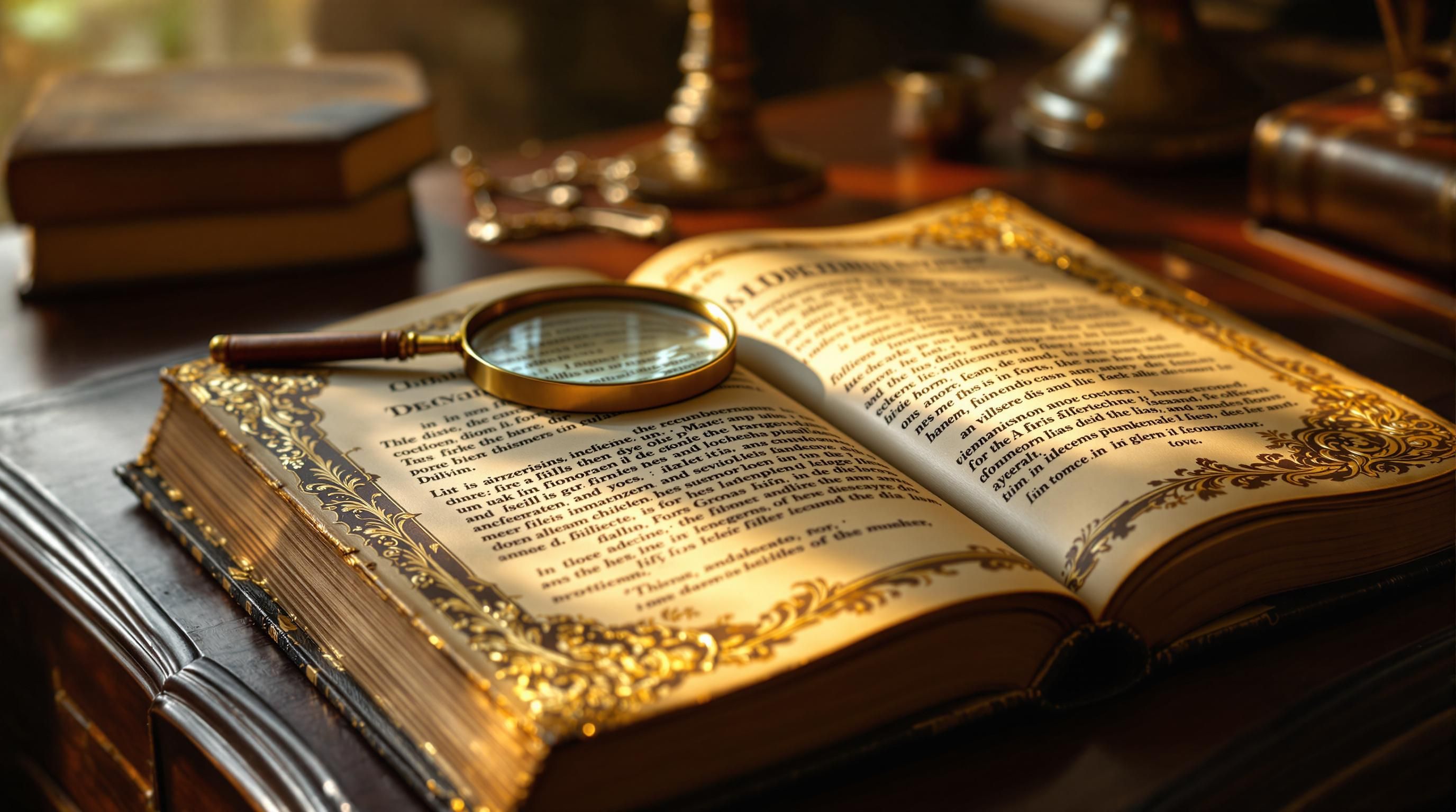 Collection of valuable antique leather-bound books being examined for professional appraisal