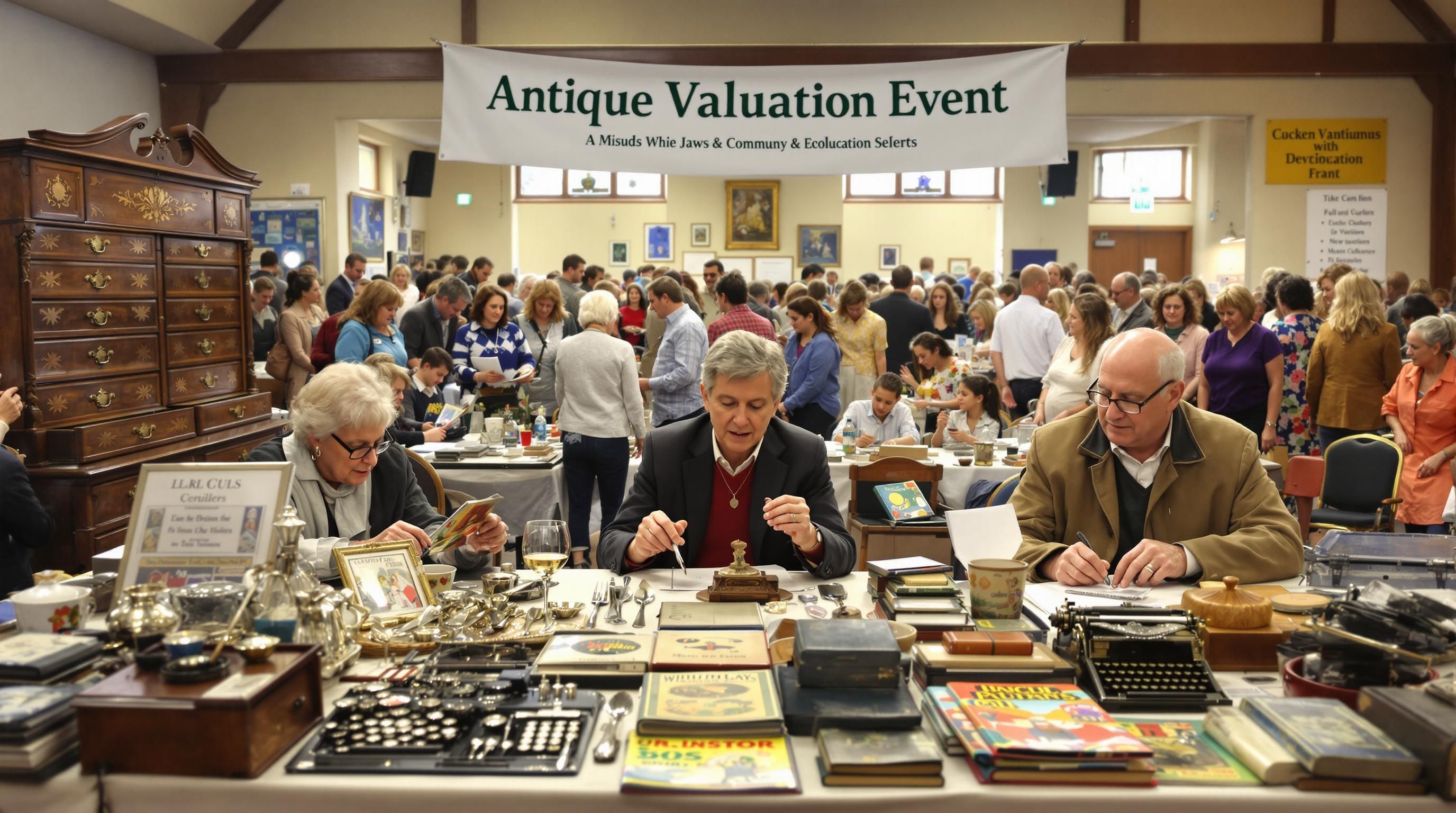 Person taking photos of antique furniture for online valuation