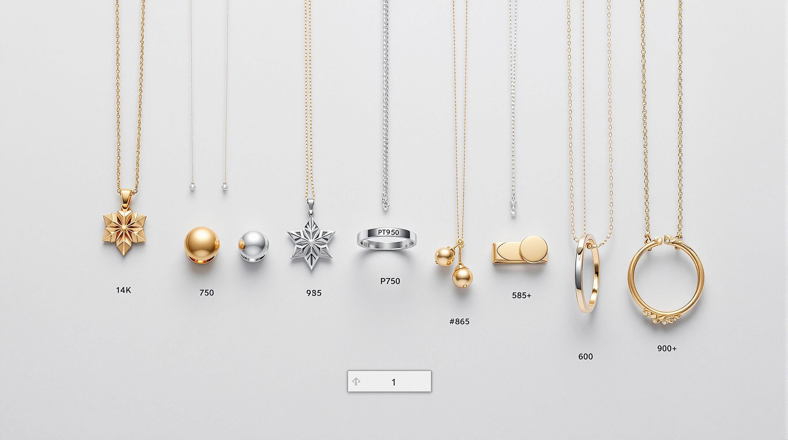 Closeup of special jewelry markings and symbols