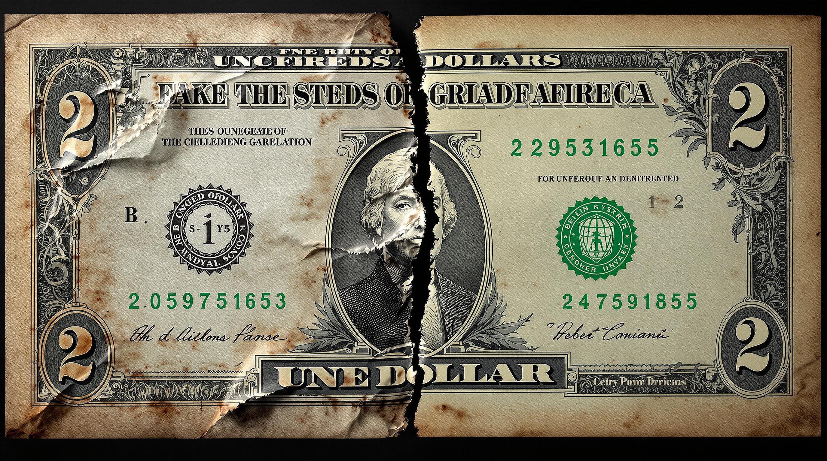 Close-up of 1953 $2 bill series designation