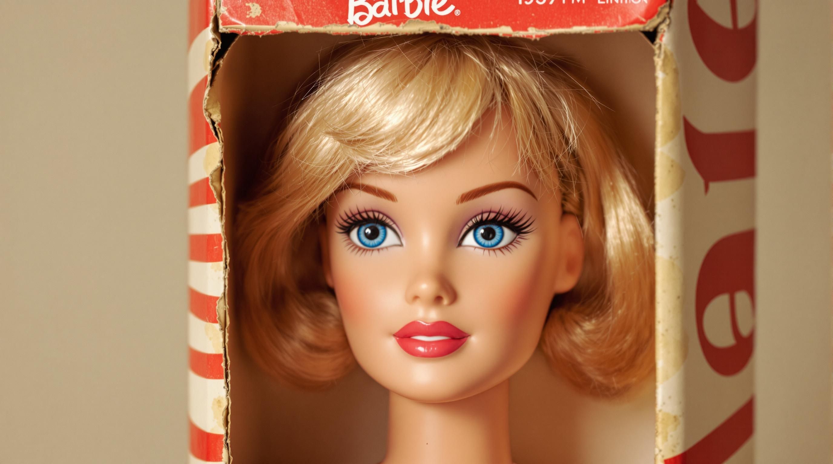Collection of valuable vintage Barbie dolls from 1959-1990s showing varying collectible value
