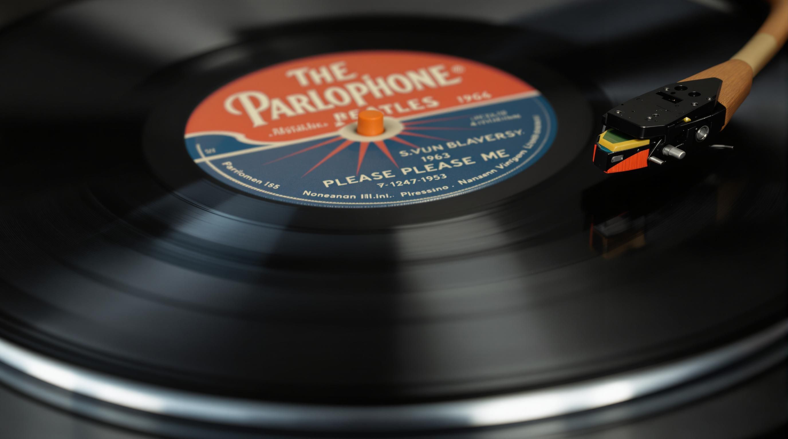 Collection of rare Beatles 45 RPM vinyl records showing valuable picture sleeves and original labels from different eras