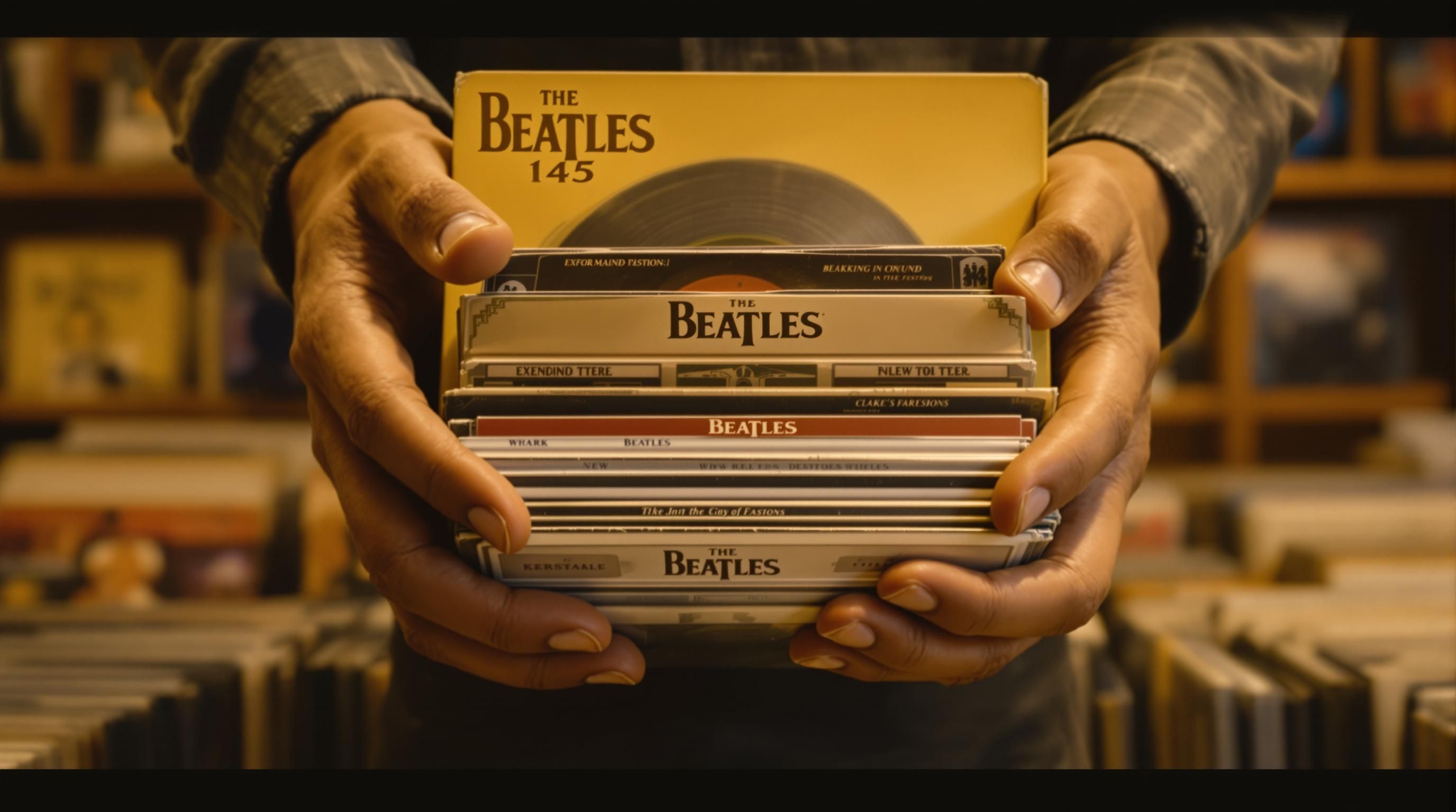 Rare Beatles 45 single from the Capitol Records era with original picture sleeve