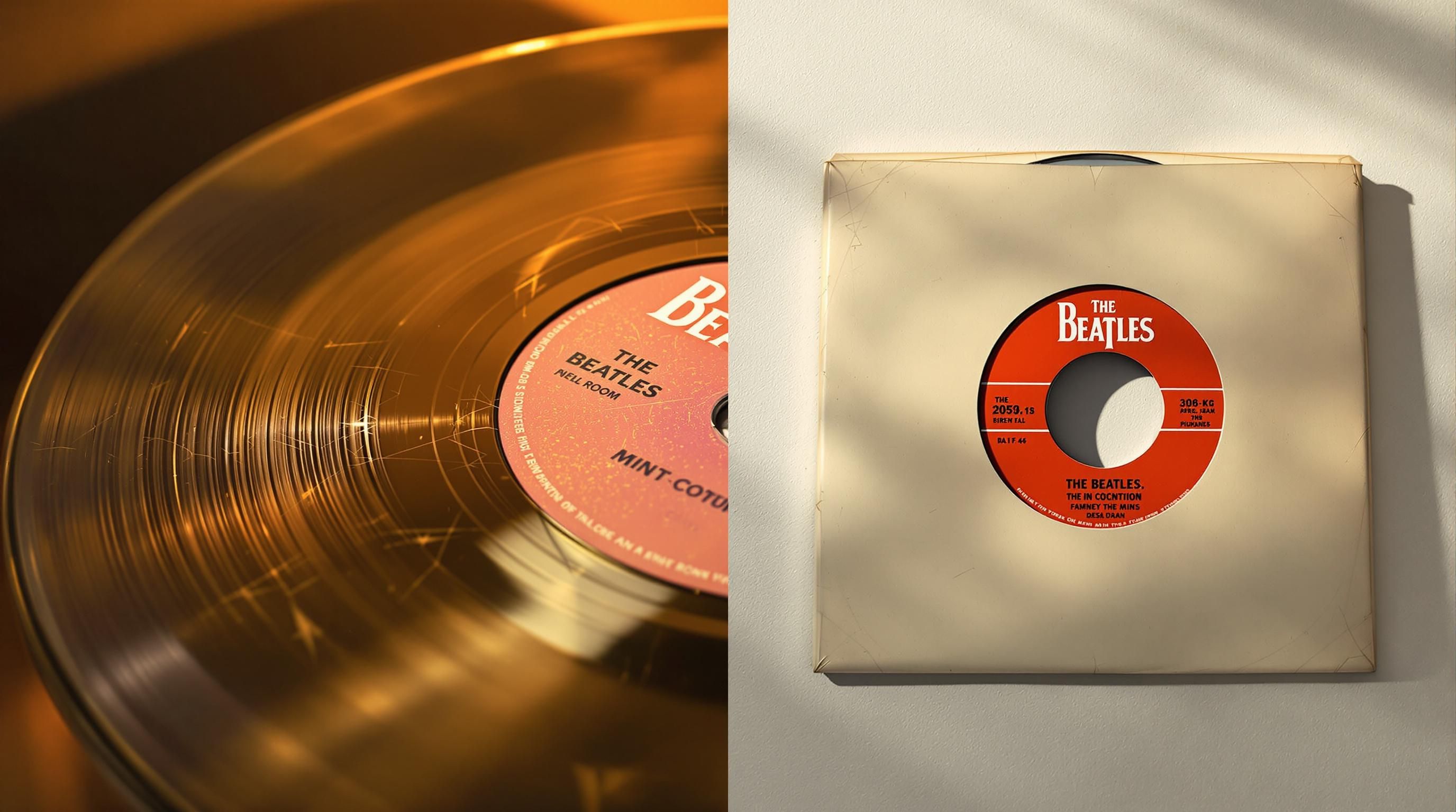 Early Beatles Parlophone 45 single in mint condition with original sleeve