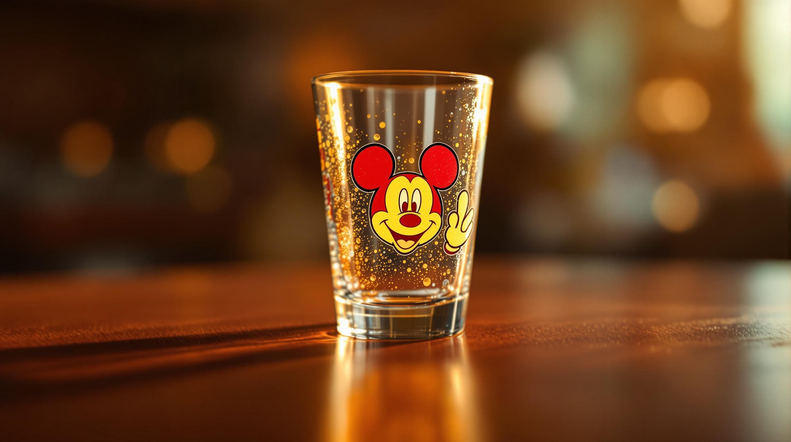 Vintage McDonald's Disney collectible glasses featuring Mickey Mouse and classic characters from promotional sets
