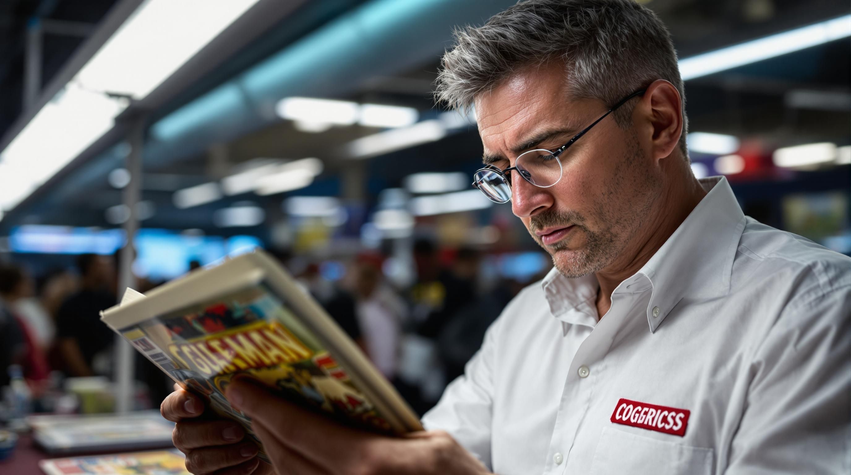 Person using a smartphone app to scan comic book barcodes for pricing information