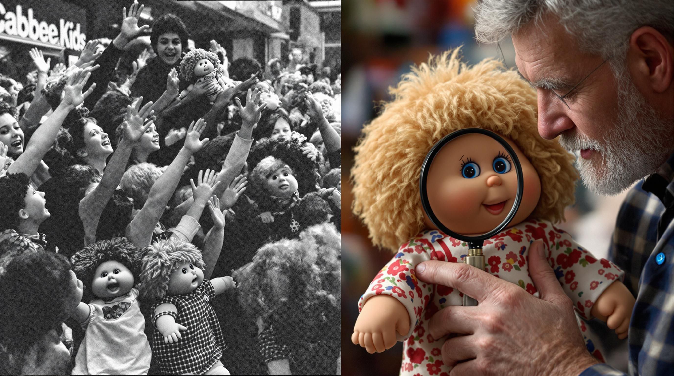 Close-up of Cabbage Patch doll signature and date on bottom