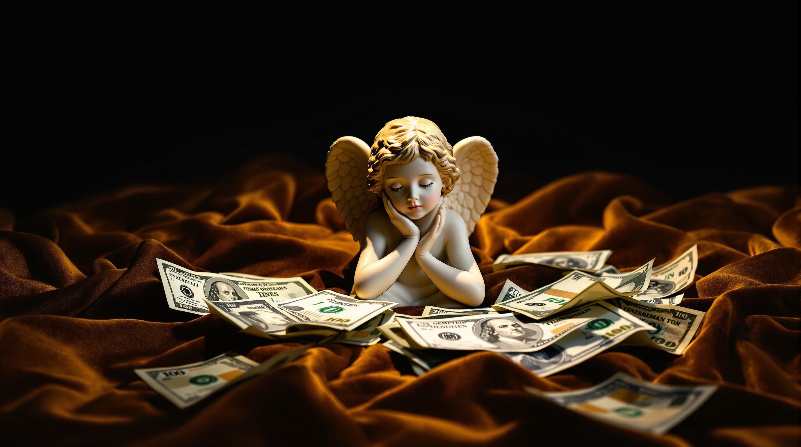 Detailed closeup of a Seraphim Angel figurine showing the craftsmanship and design elements