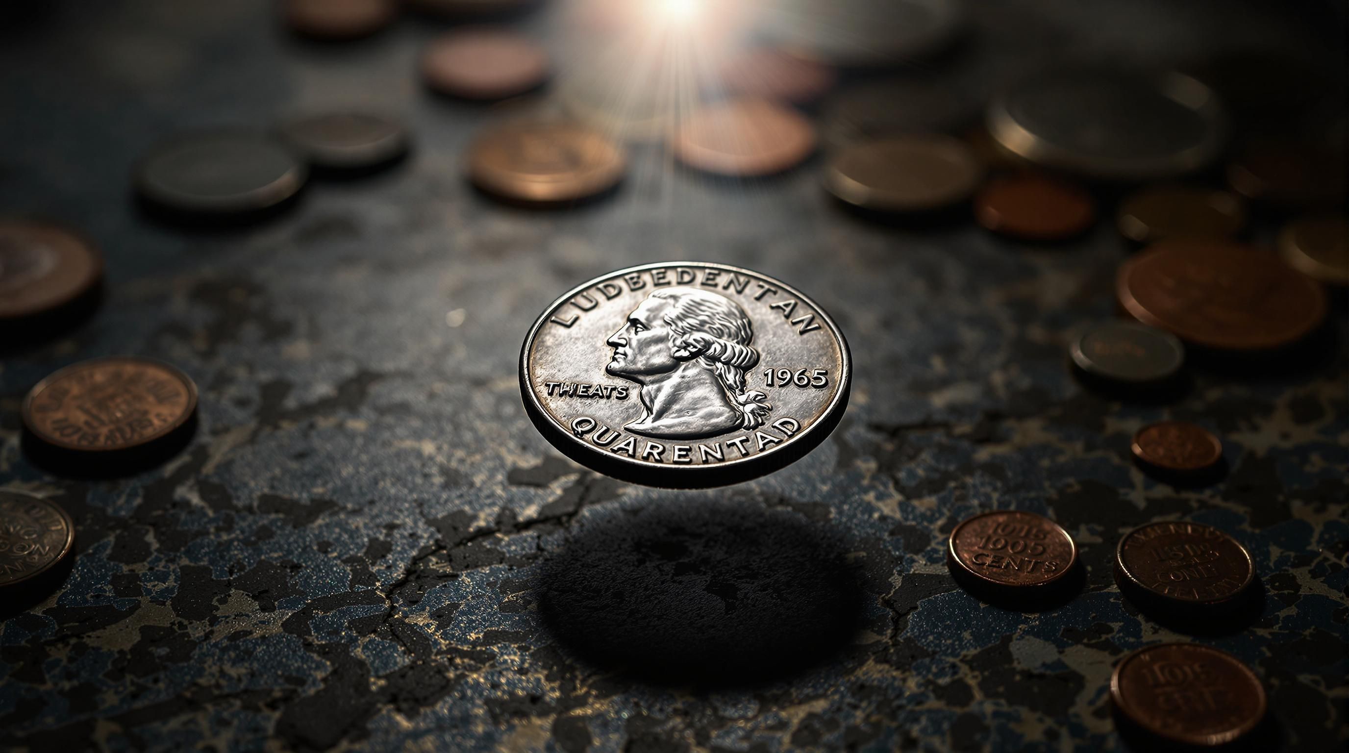 1965 quarter from Special Mint Set showing superior strike quality