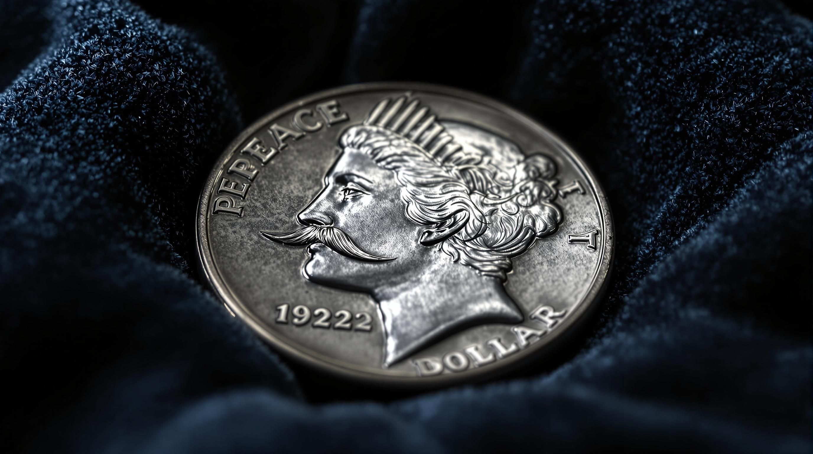 1922 Peace Silver Dollar showing error varieties including the TRVST design