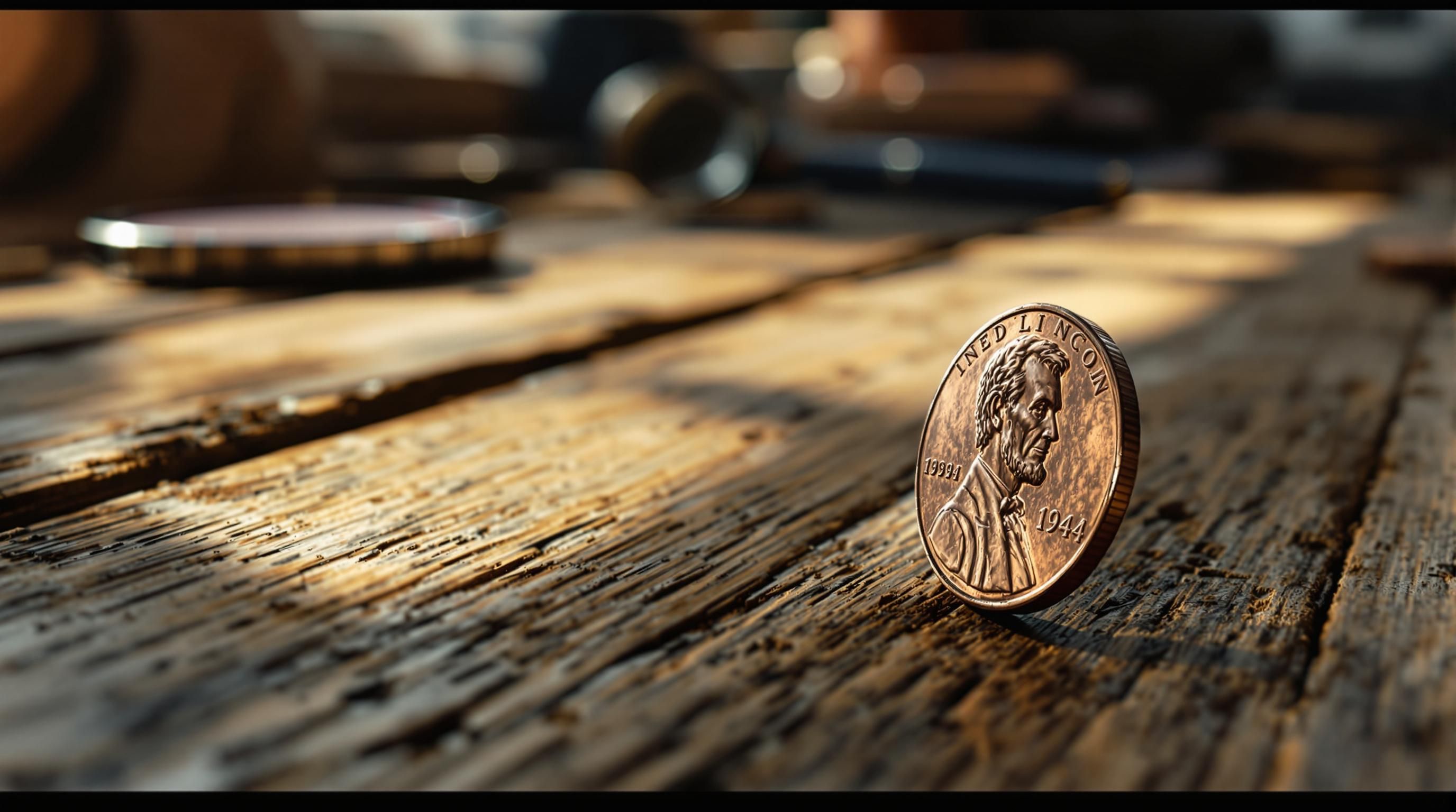 1994 Lincoln Memorial penny showing obverse with Lincoln profile and reverse with mint mark locations and error varieties