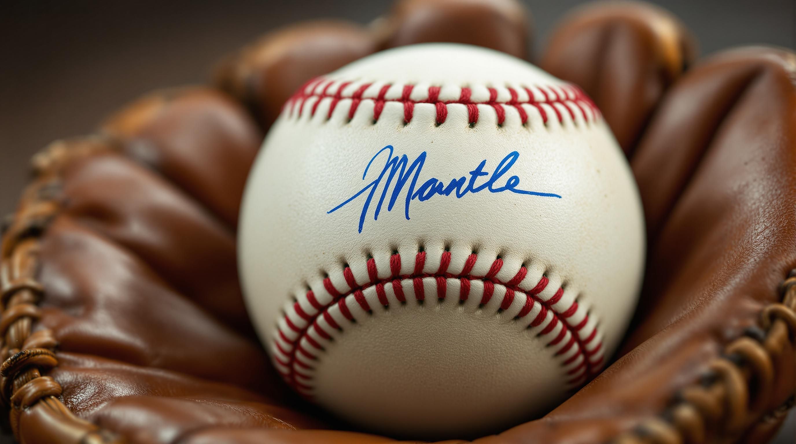 Authenticated Mickey Mantle signed baseball with PSA/DNA certificate of authenticity
