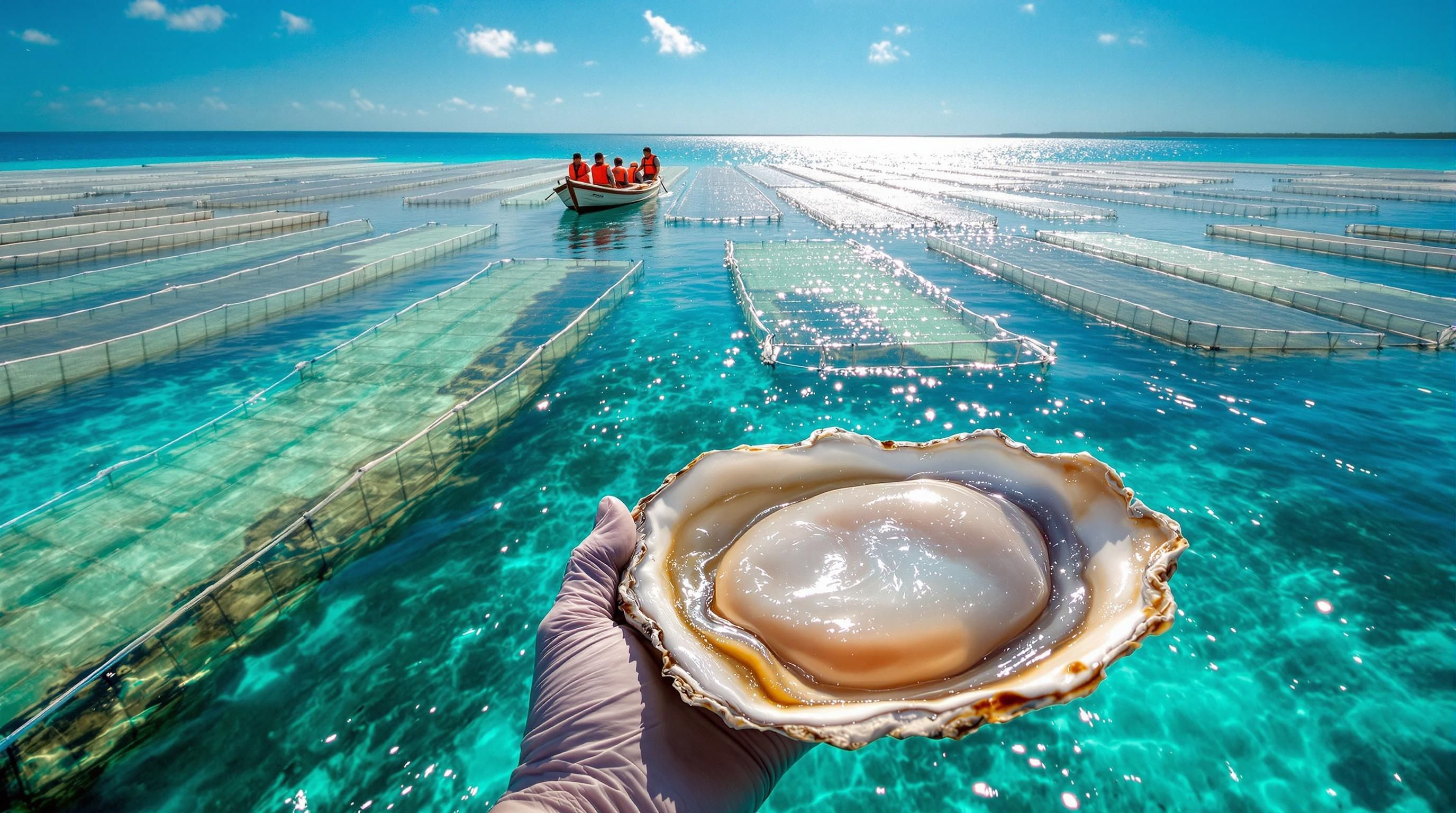 Quahog pearl with distinctive purple coloration