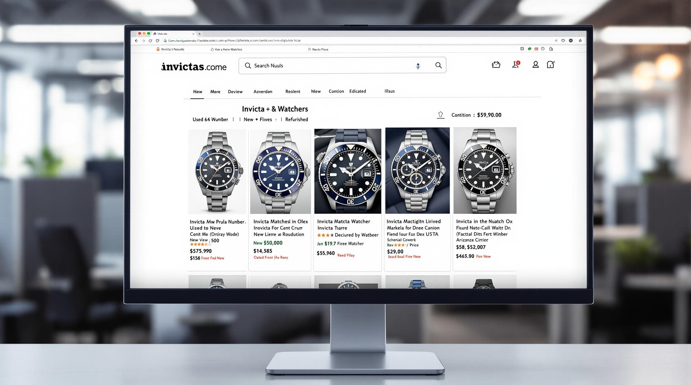 Close-up of limited edition Invicta watch with special markings