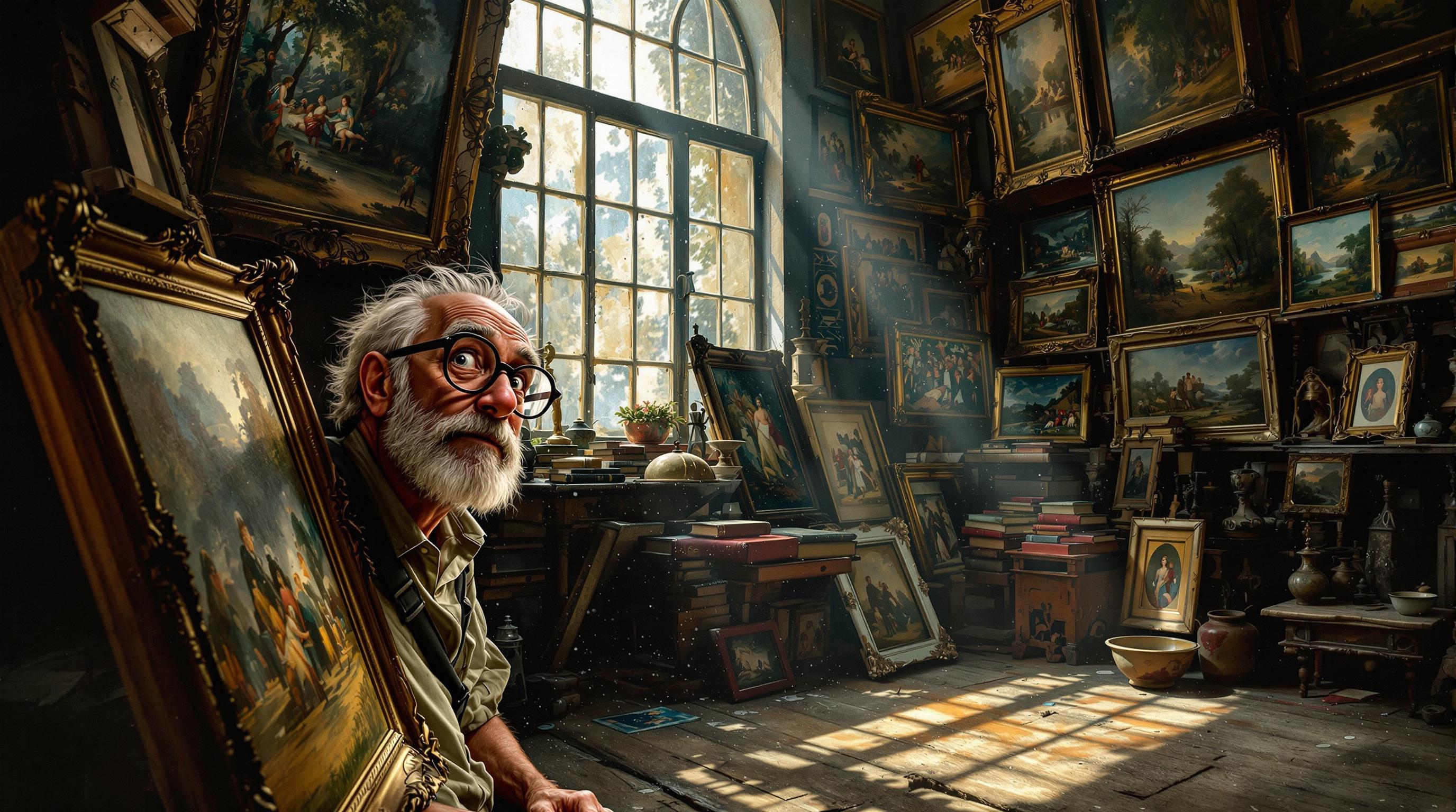 Painting with artist signature and date in corner