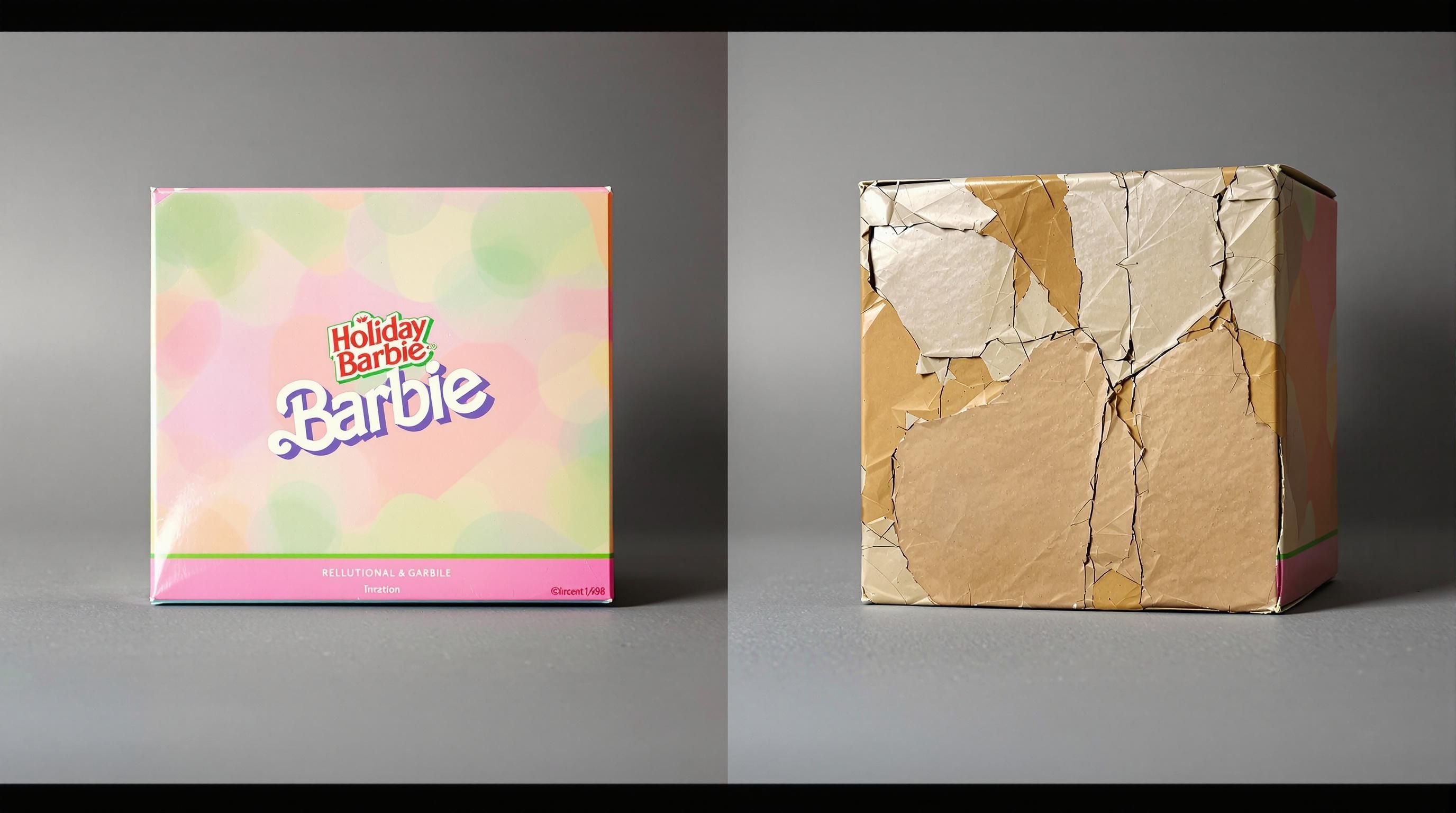 Holiday Barbie in mint condition with boxes showing factors that affect value