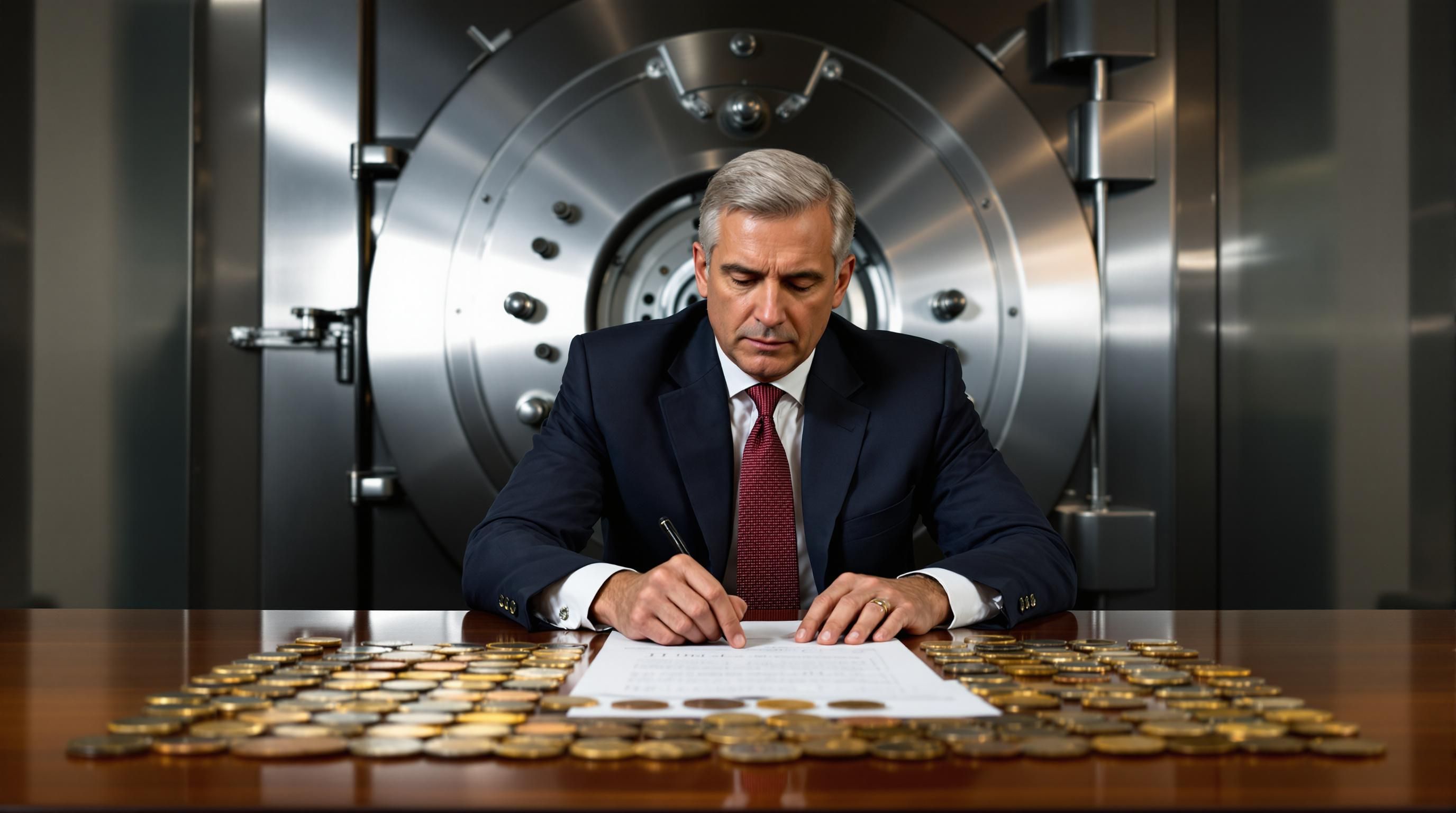 Reference books, digital scale, and coin examining tools for self-appraisal