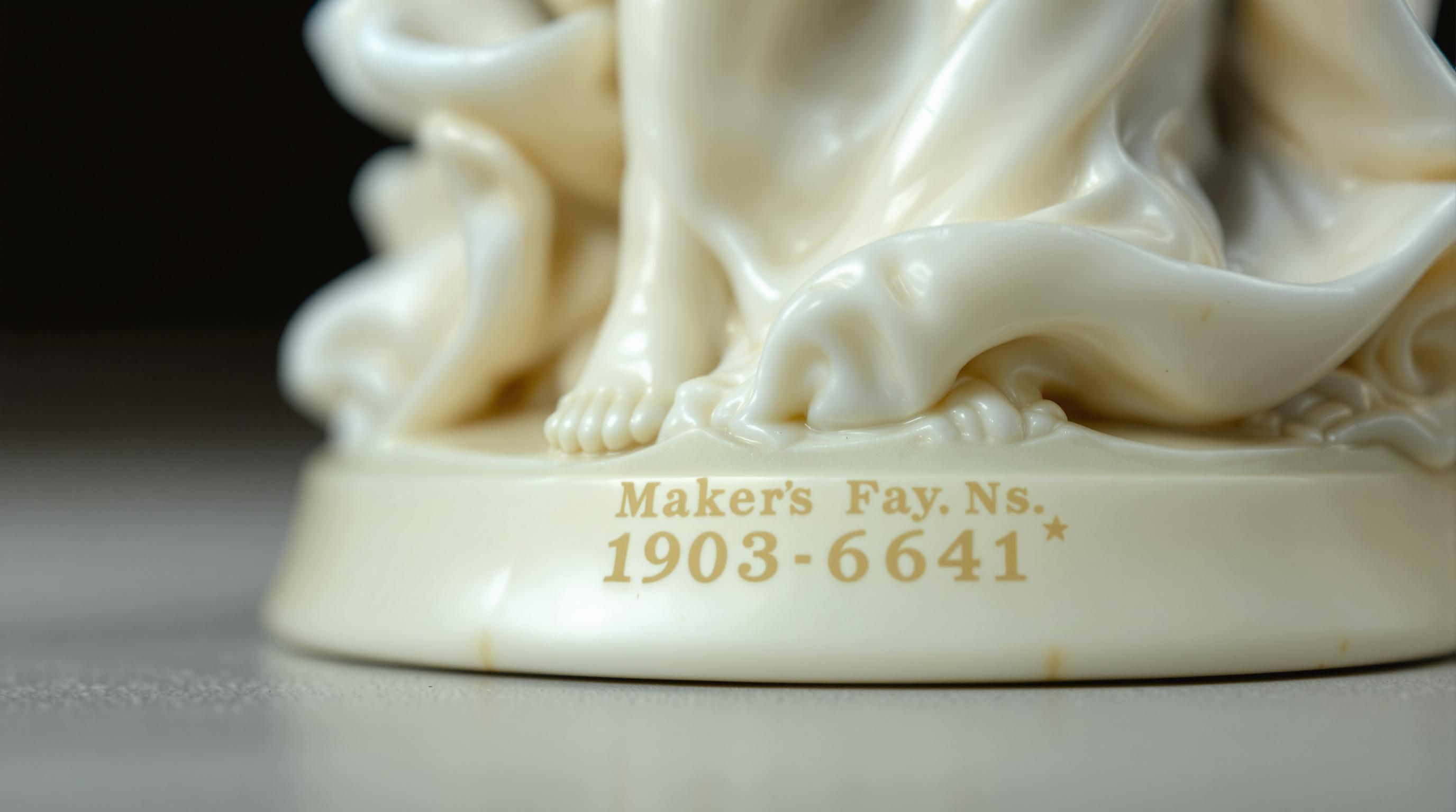 Authentic antique bisque figurines displaying various period styles, markings and characteristic matte finishes