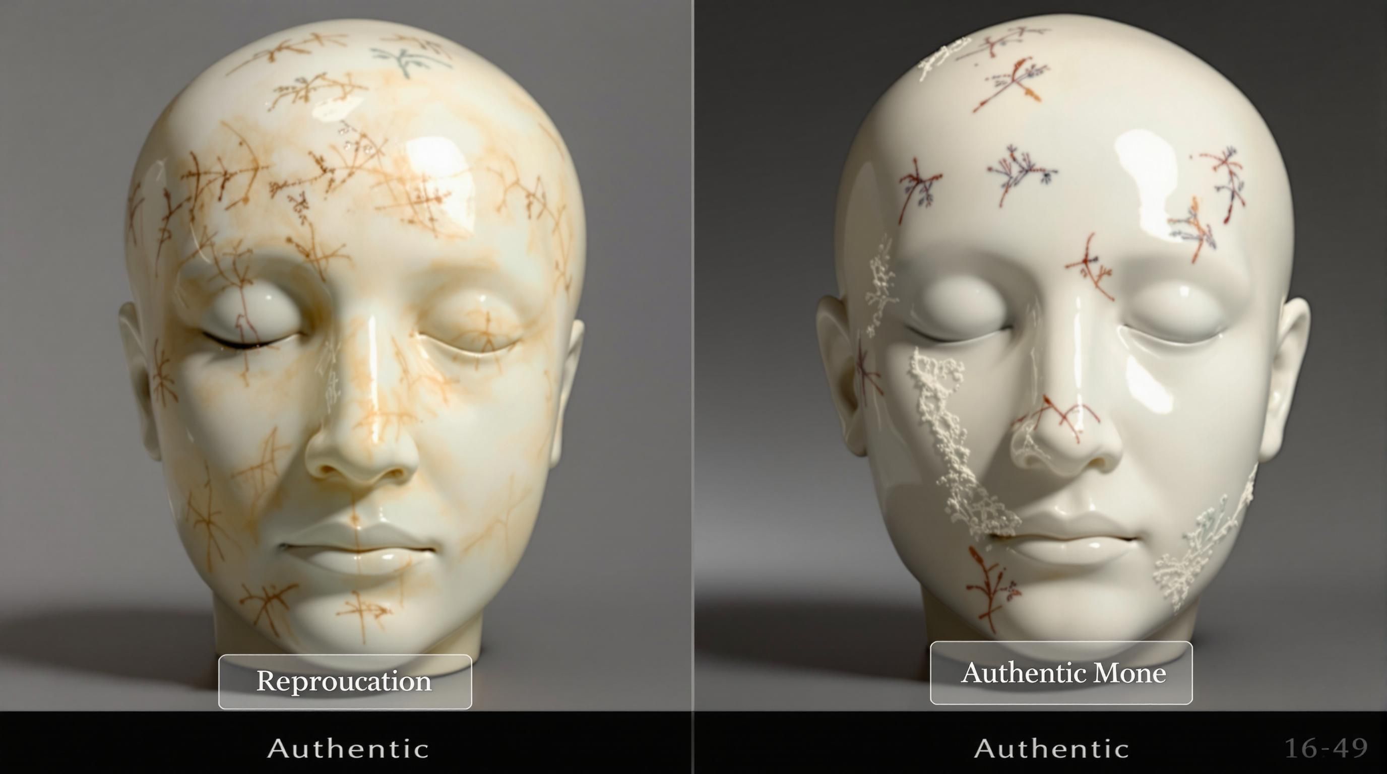 Image showing examples of different manufacturer styles of antique bisque figurines