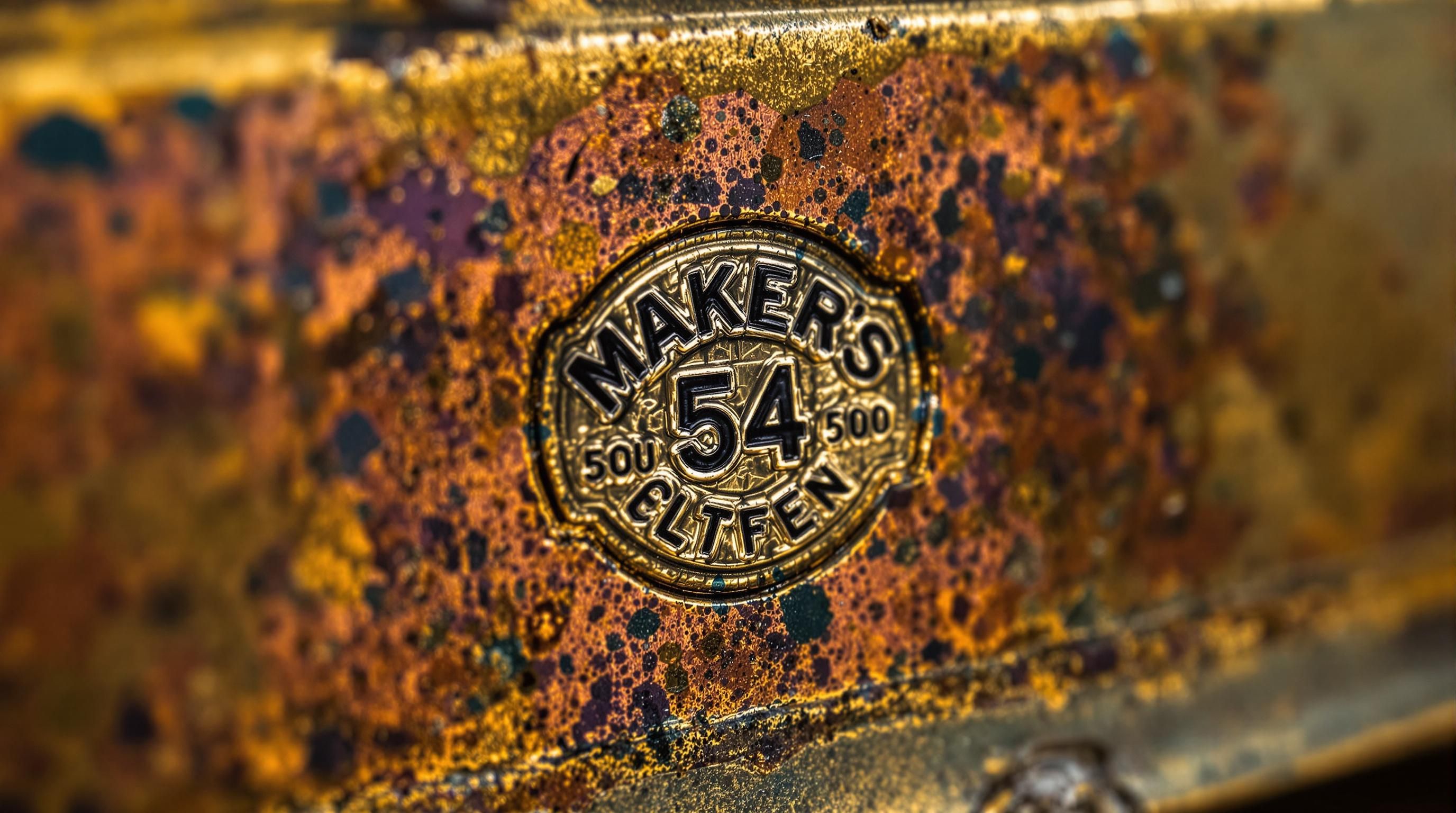 Close-up of antique brass patina showing rich tones and natural aging