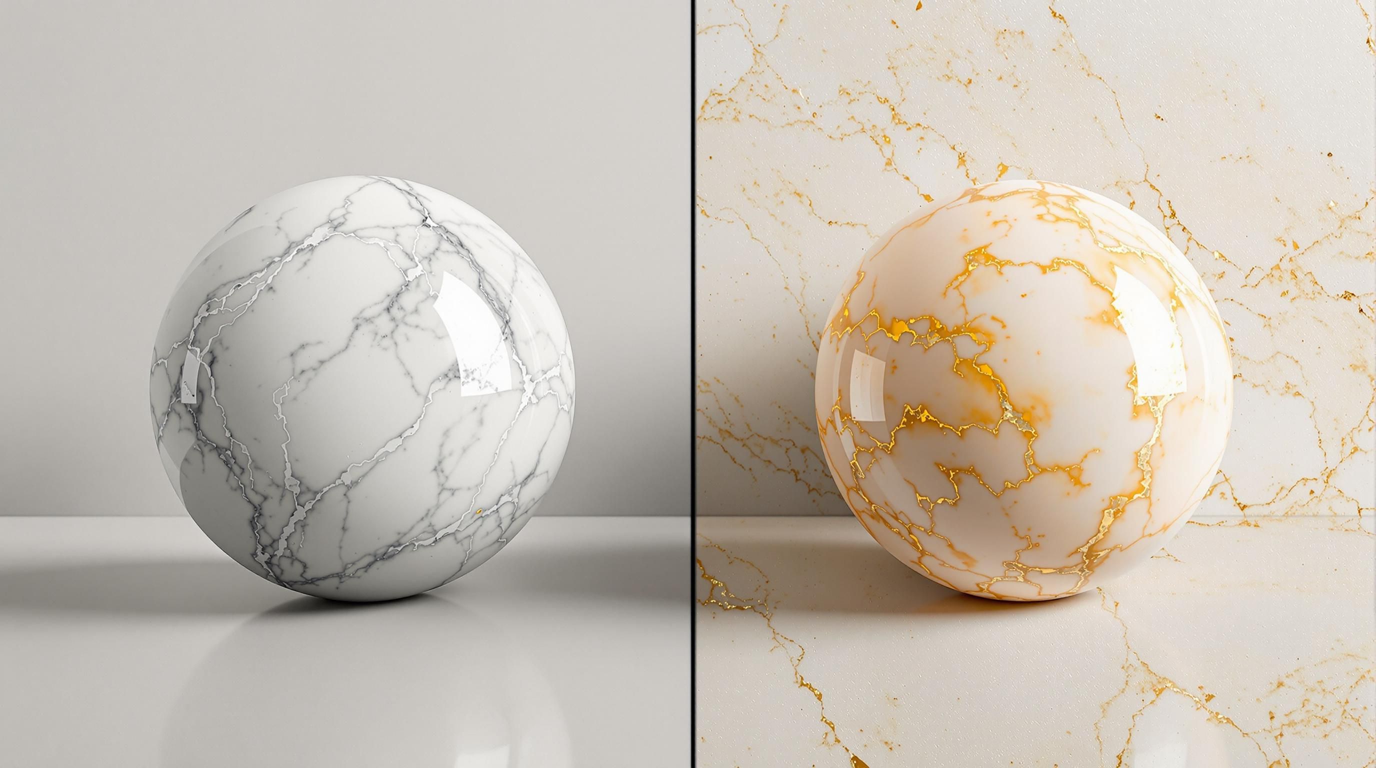 Detail of marble pontil mark and surface features