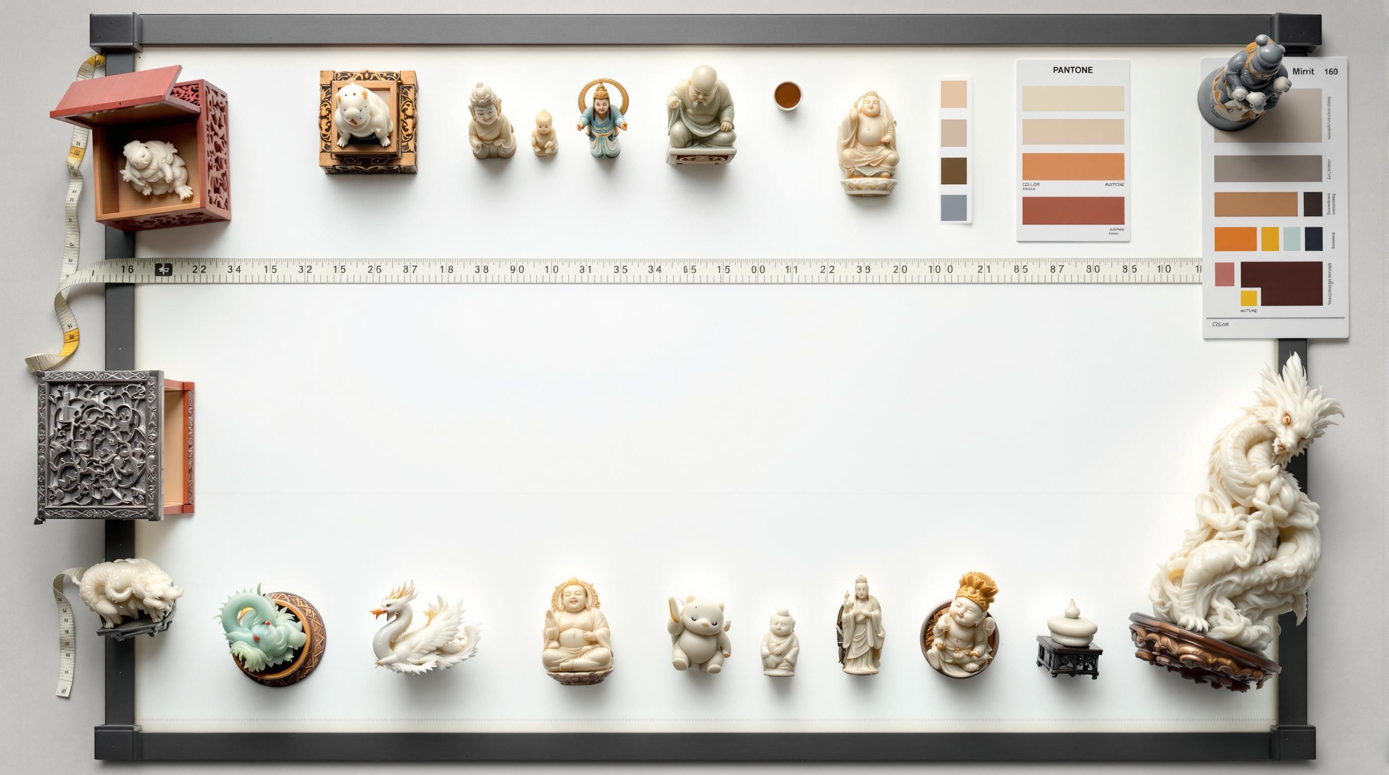 Detail view of mudmen figurines showing typical glazing technique and artistic style