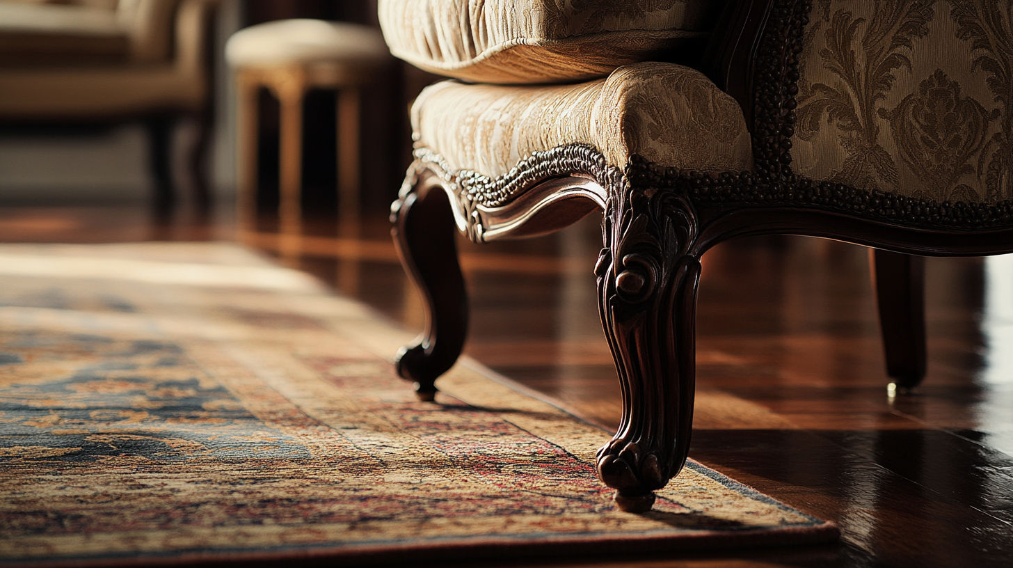 Images showing reeded legs and Flemish scroll legs on antique furniture