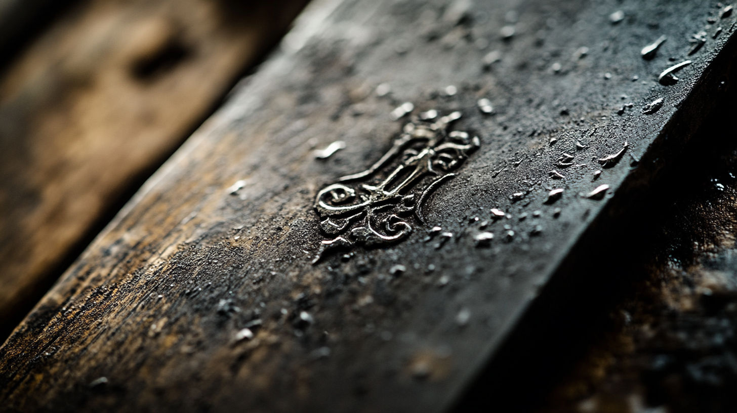 Antique knife with visible maker's mark on blade