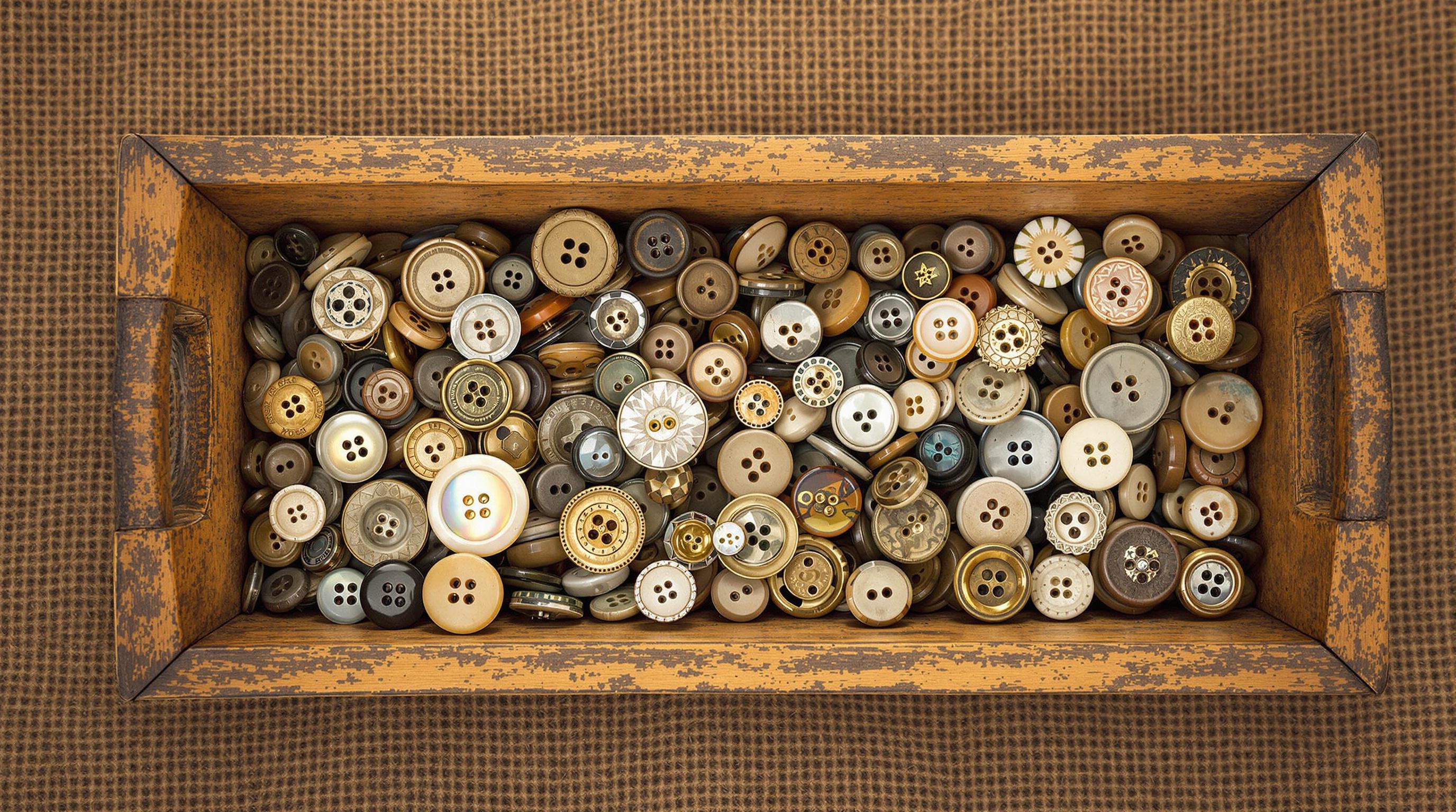 Various button shank styles from different time periods