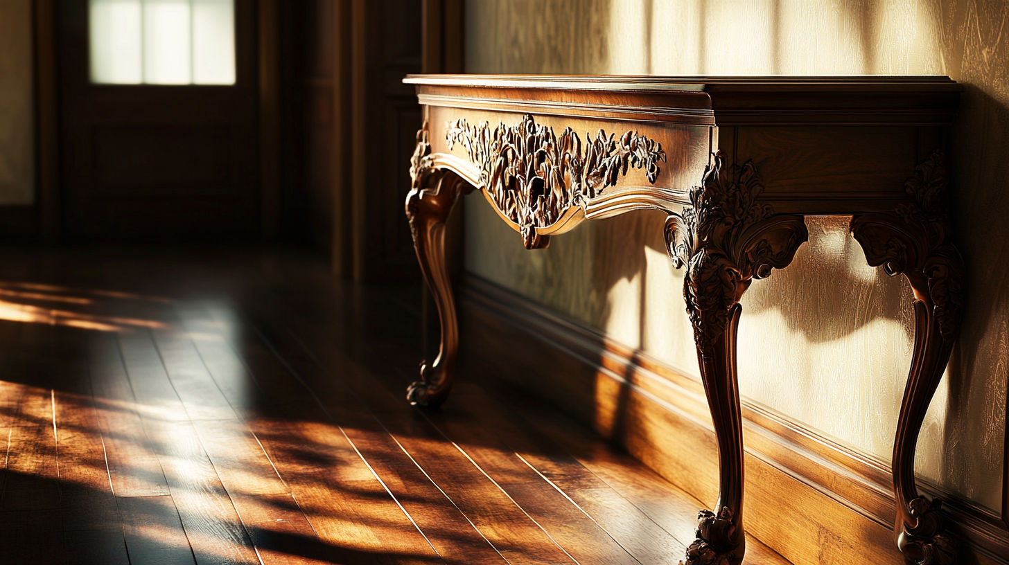 Comparison of different antique table leg styles including reeded, fluted and Marlborough designs