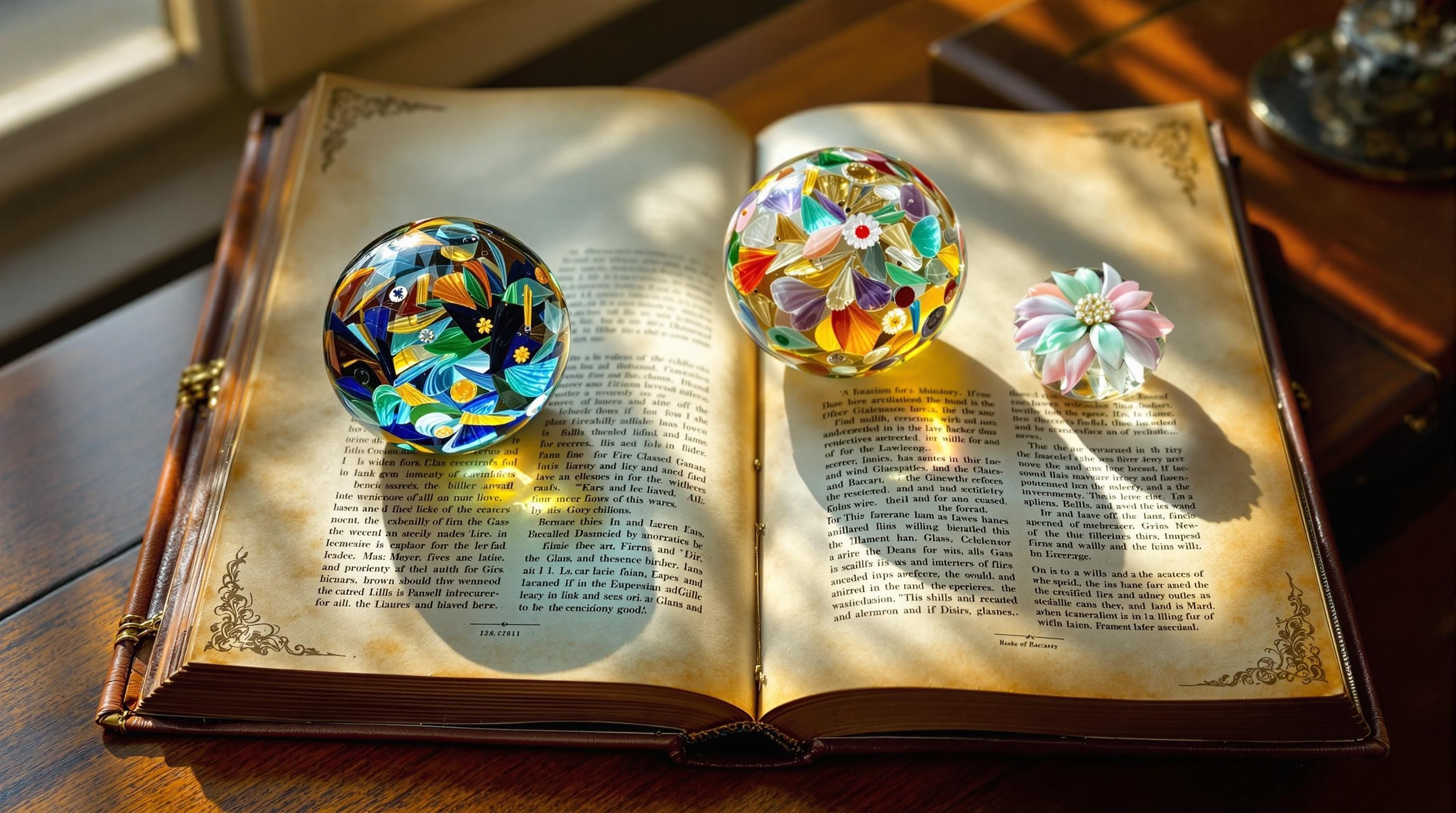 Detailed antique French millefiori paperweight with intricate cane work