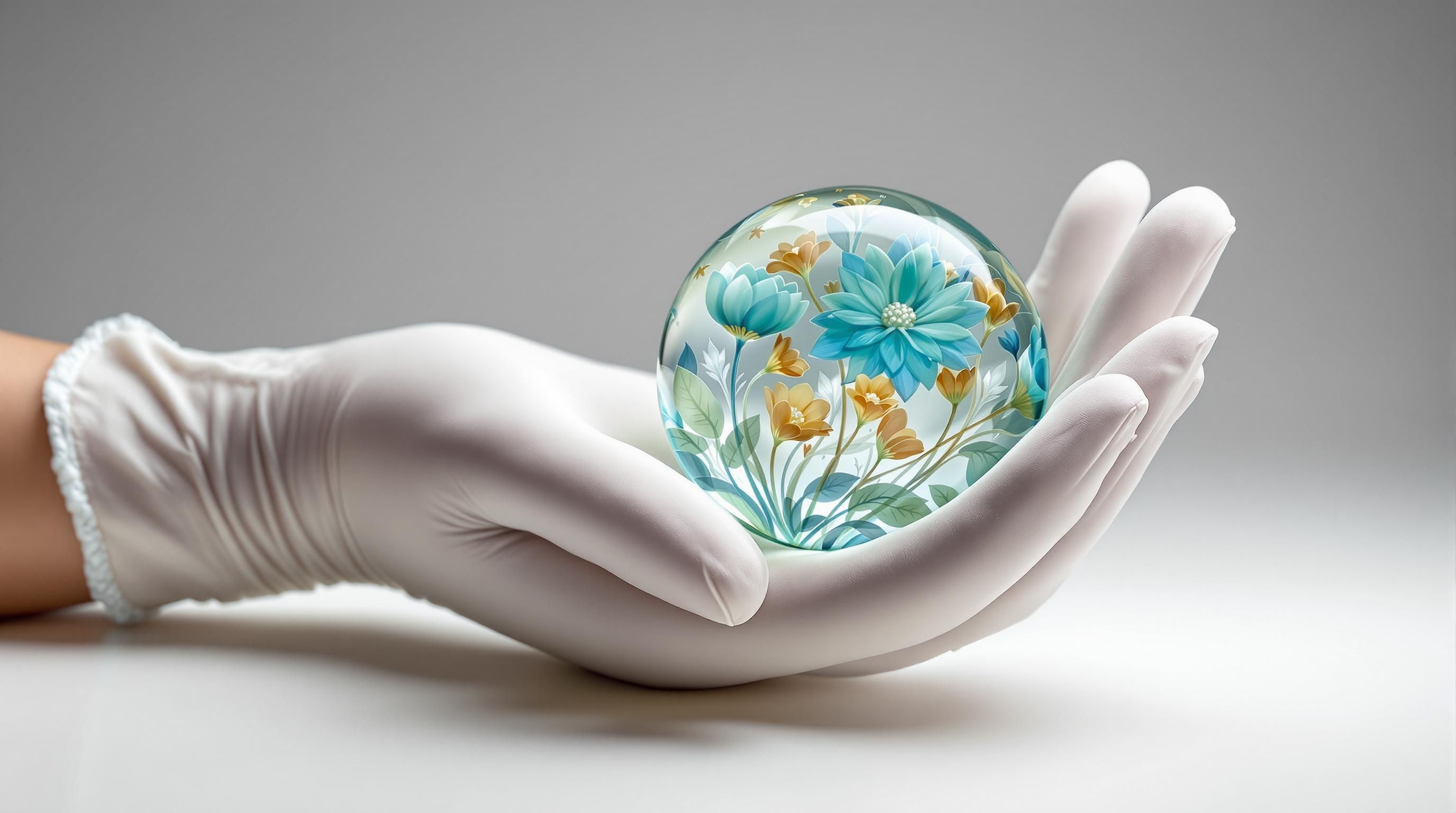Antique swirl pattern glass paperweight with vivid colors