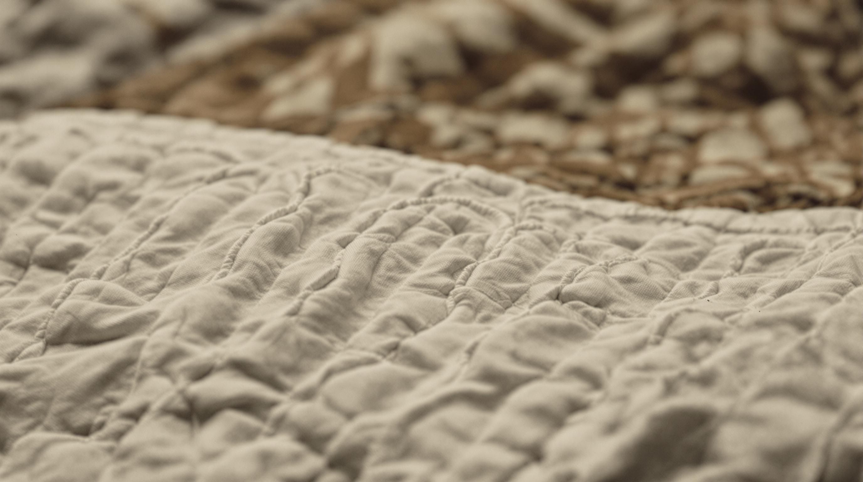 Amish-style quilt with solid fabrics and geometric pattern