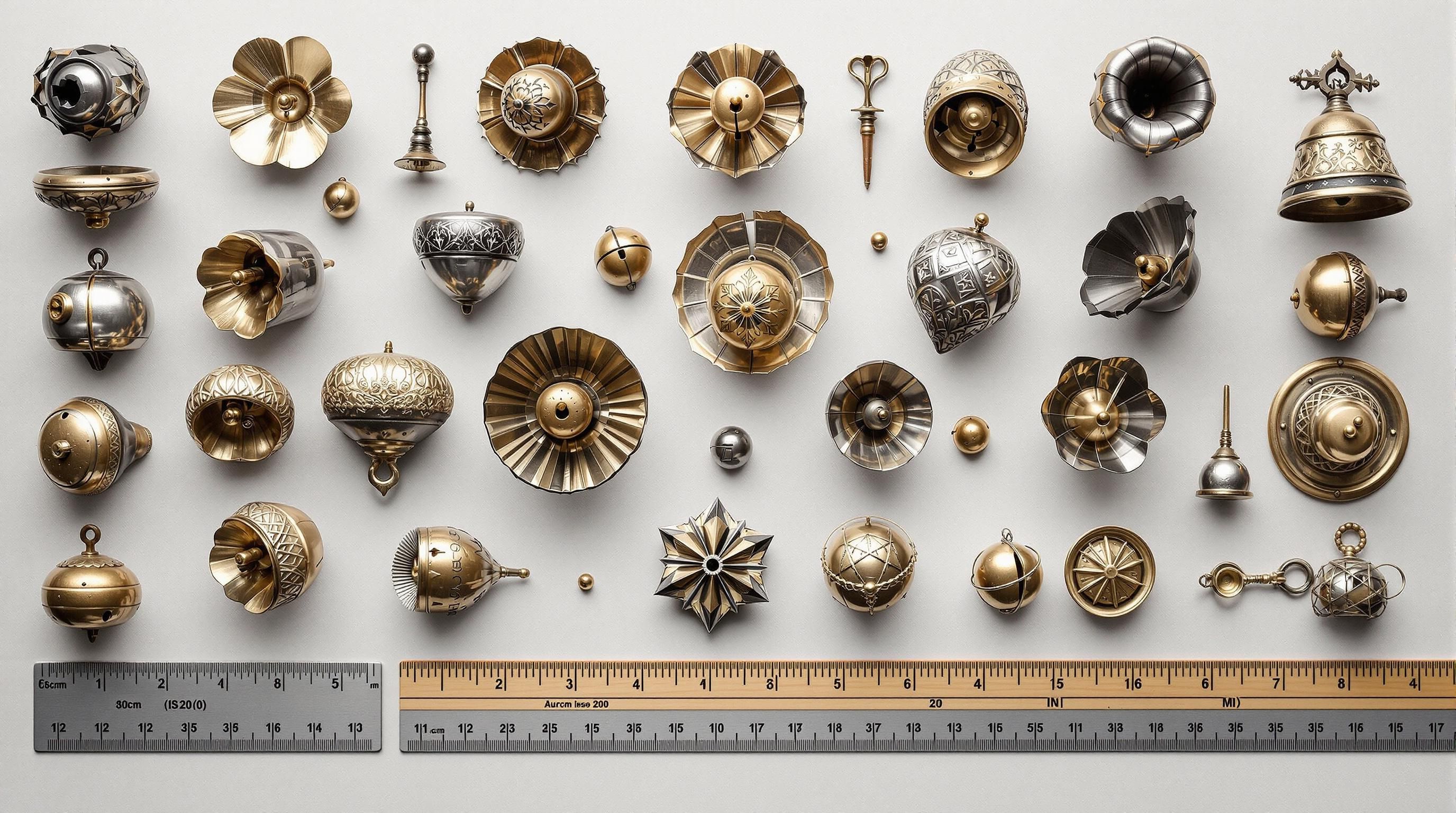 Antique sleigh bells on leather strap showing aging and patina