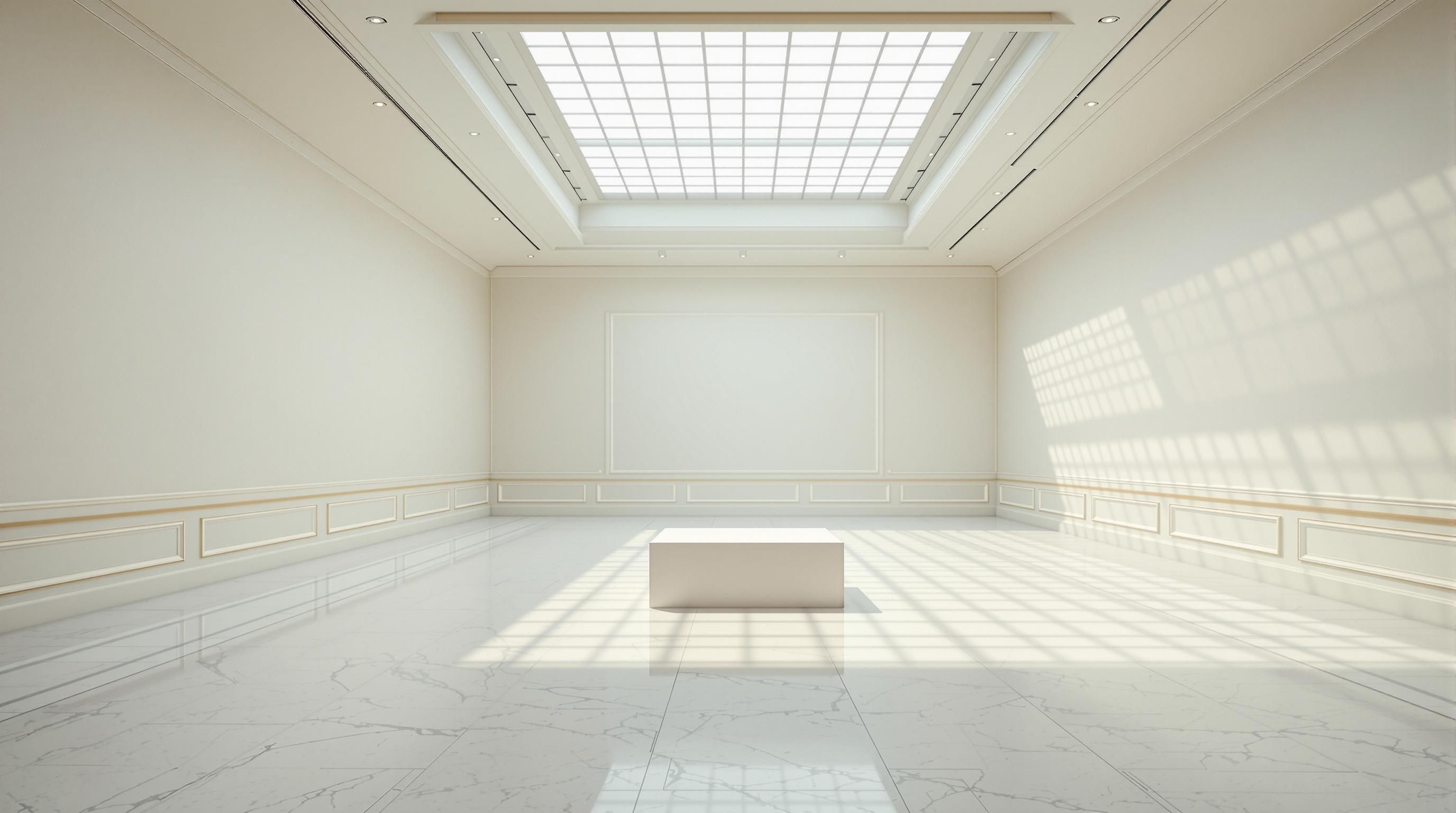 Person contemplating abstract art in gallery, illustrating the intrinsic value beyond monetary worth