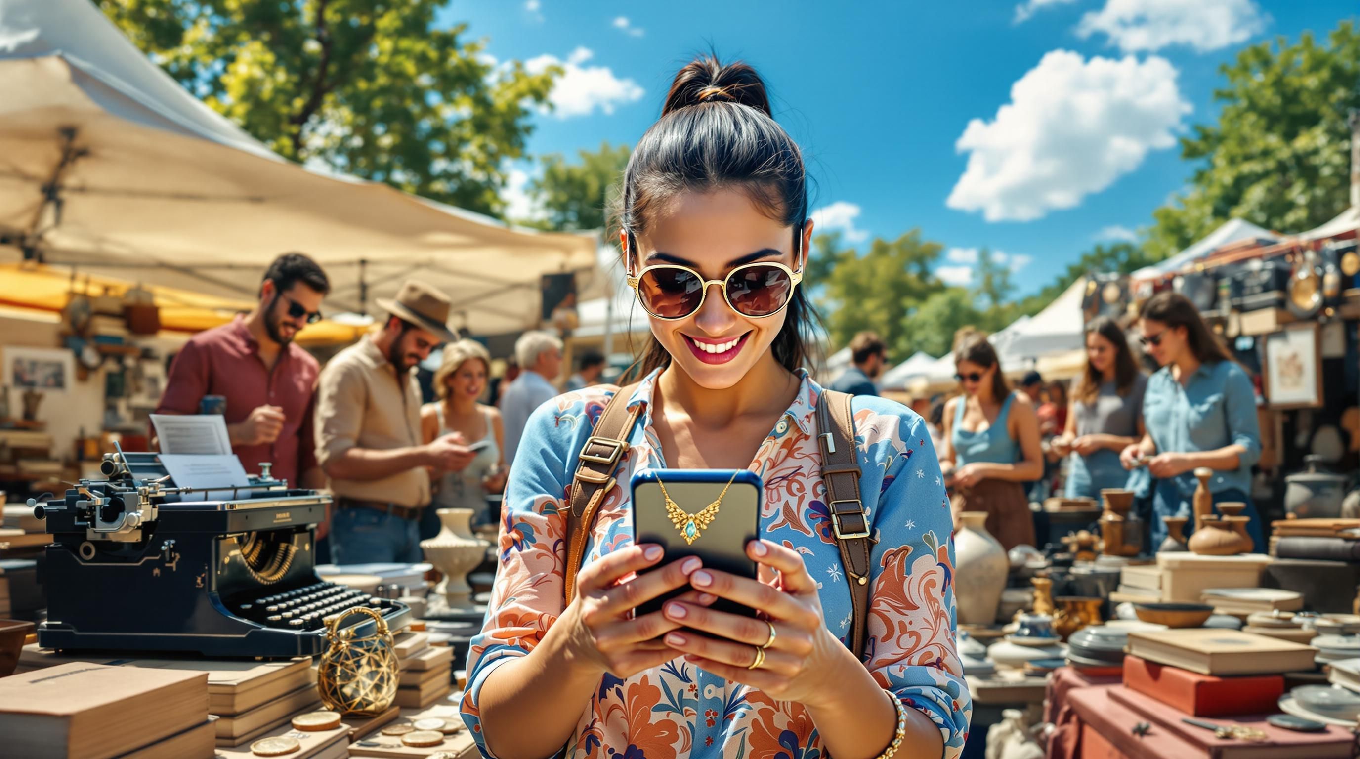 Antique reference books alongside a smartphone with identification app
