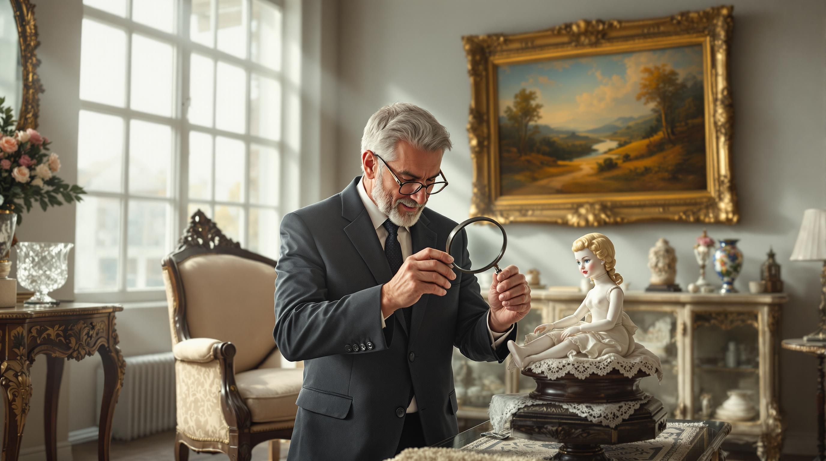 Molchany Antiques & Appraisals Las Vegas storefront displaying valuable antique collectibles and appraisal services